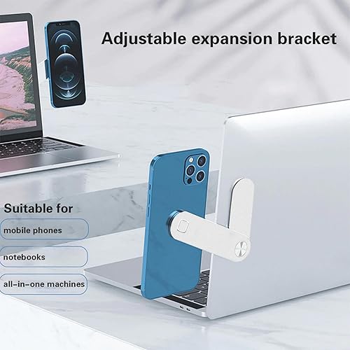 Miniatura 2 de Bydorunce Soporte magnético ajustable para teléfono portátil plegable para monitor de computadora clip de montaje lateral soporte de expansión