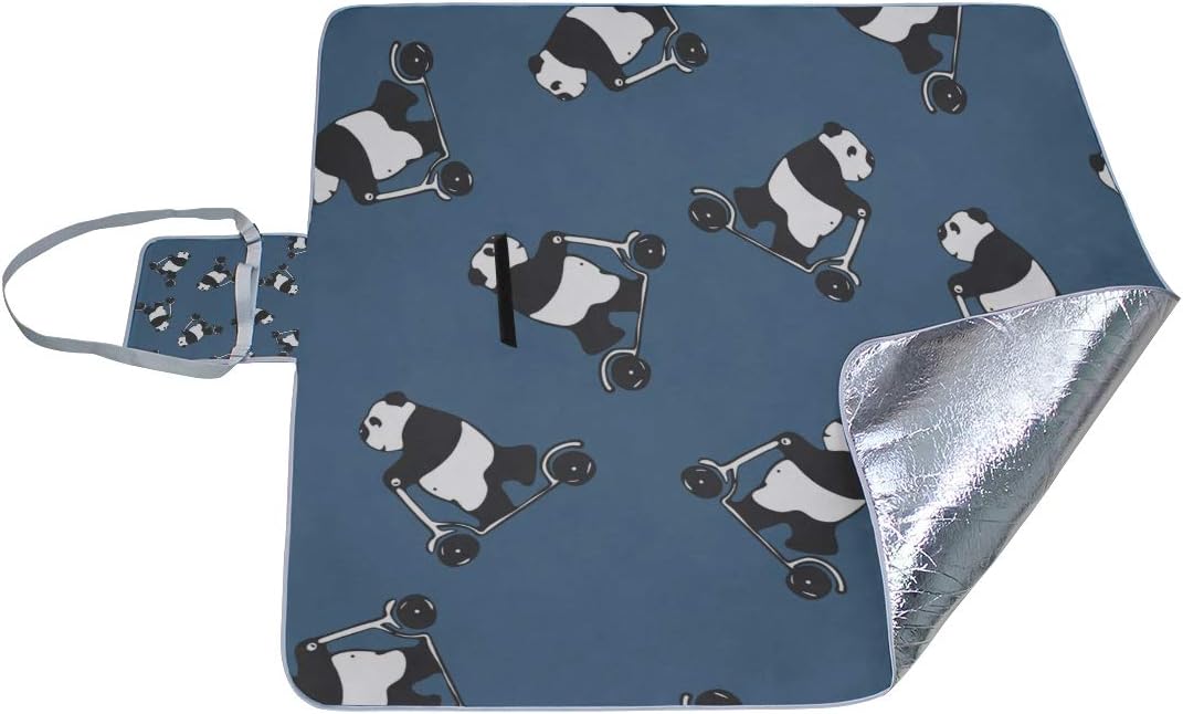 レジャーシート 黑白パンダ ピクニック 折りたたみ 撥水 アウトドア クッション マット コンパクト 花見 運動会 キャンプ 遠足