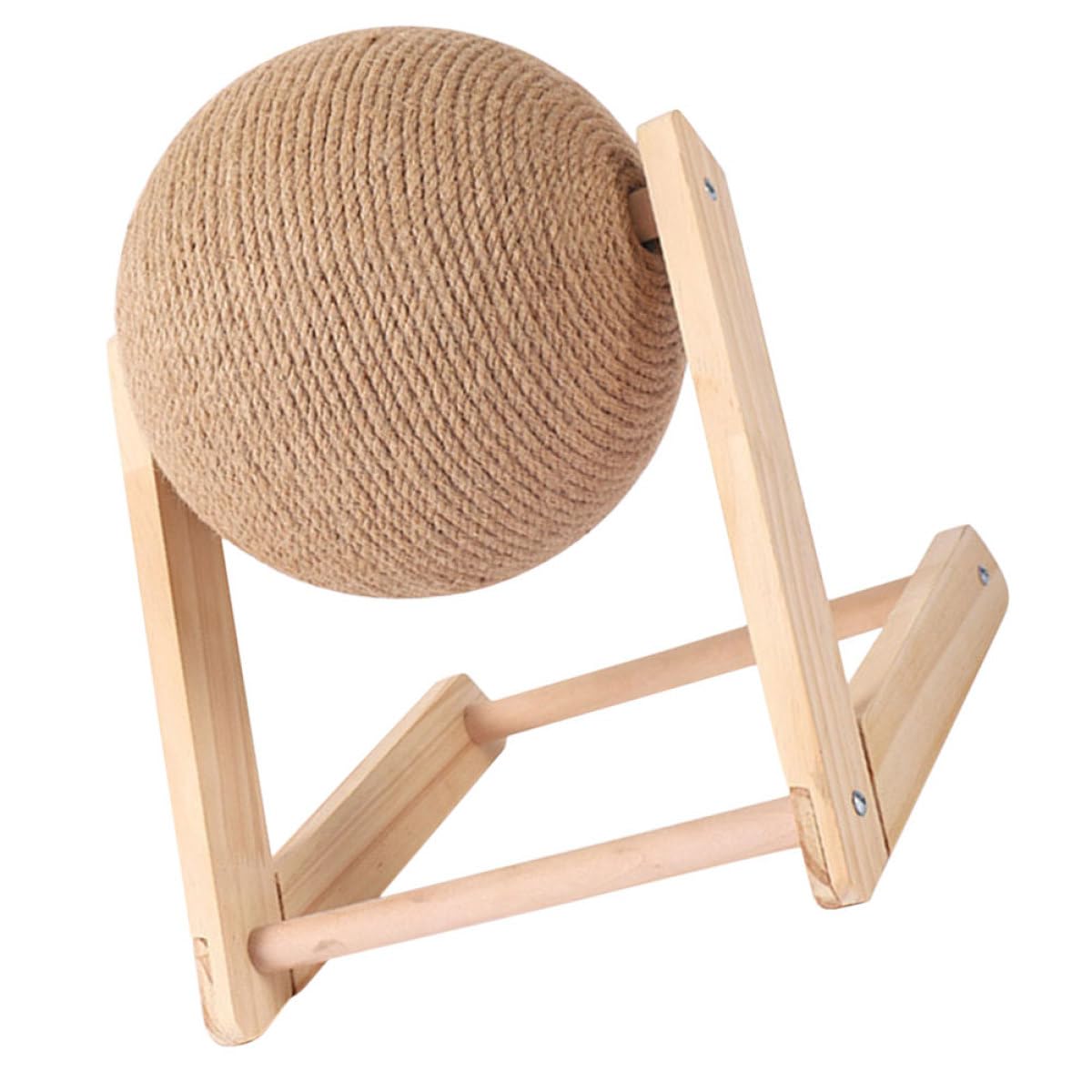 Pelota rascadora para gatos que evita arañazos en sofás con madera de sisal