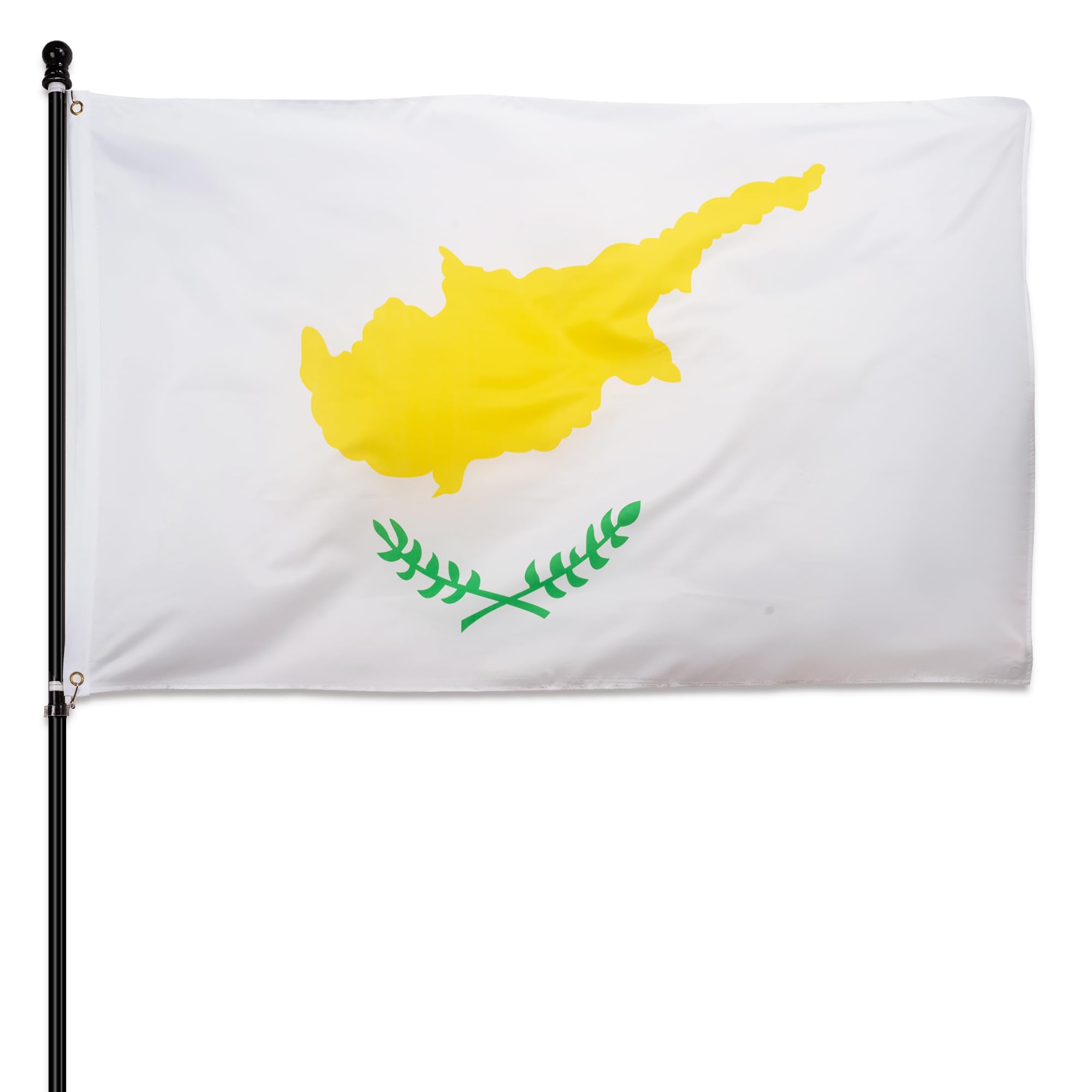 DANF Cyprus Flag 3x5 Ft Thick Polyester, Fade Resistant, Brass Grommets, Canvas Header Serbian National Flags with 3 X 5 Feet