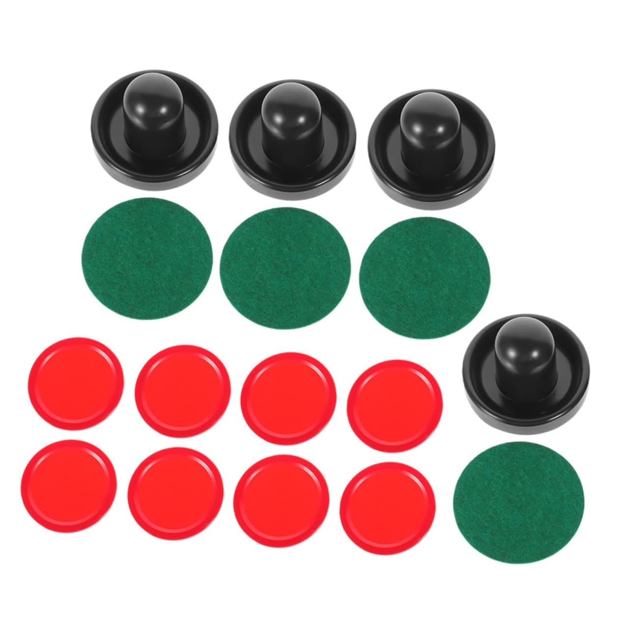BESTonZON 8ensembles Puck De Hockey sur Air avec Poussoirs Et Rondelles Ensemble De Paddles Rondelles Rouges Et Poussoirs pour Jeux De Table Accessoires De Remplacement pour Hockey sur Glace