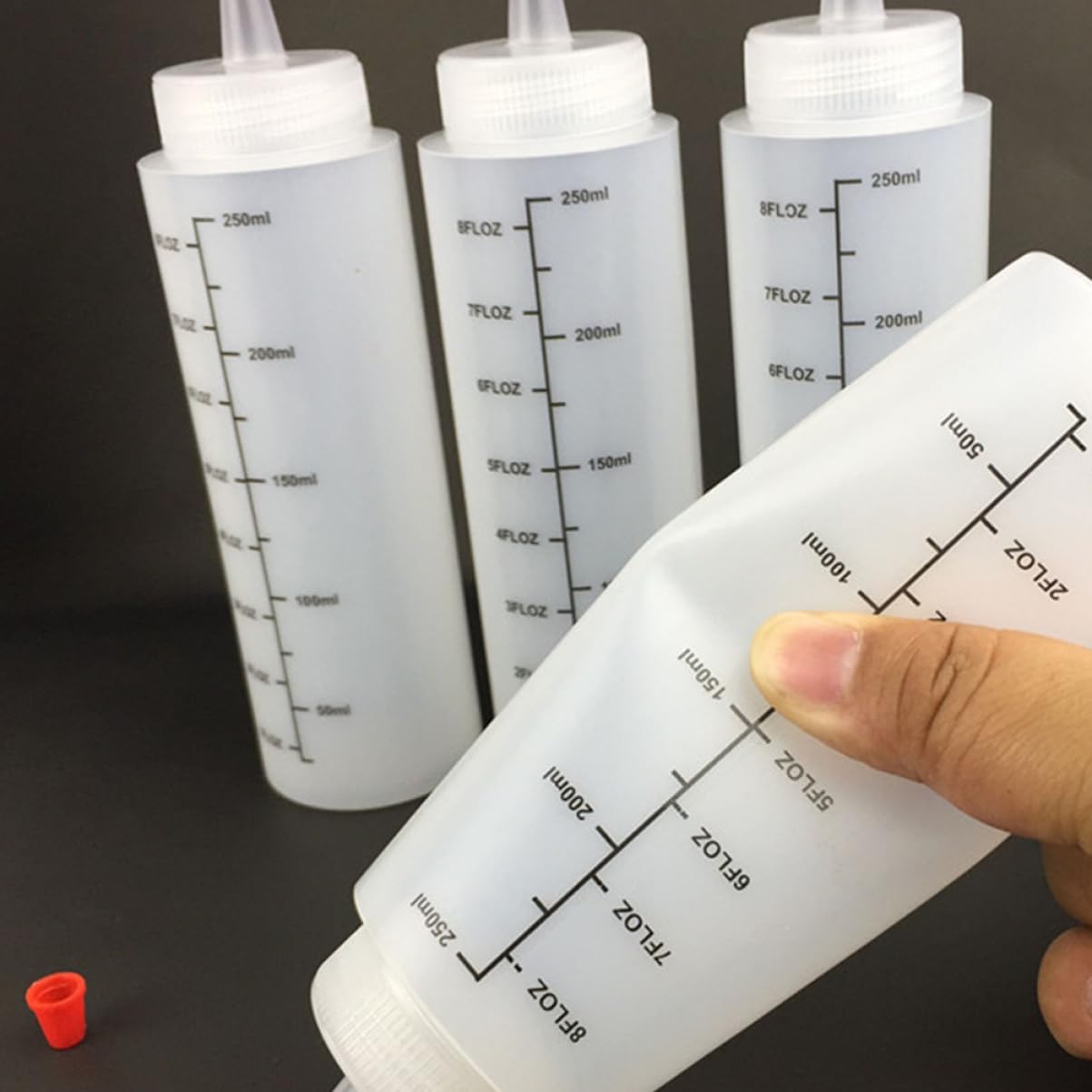 Ipetboom 10Pcs Squeeze Condiment Bottles Durable Plastic Sauce Dispensers with Cap for Ketchup Mustard Dressings Leakproof and Easy to Clean for Home and Travel Use