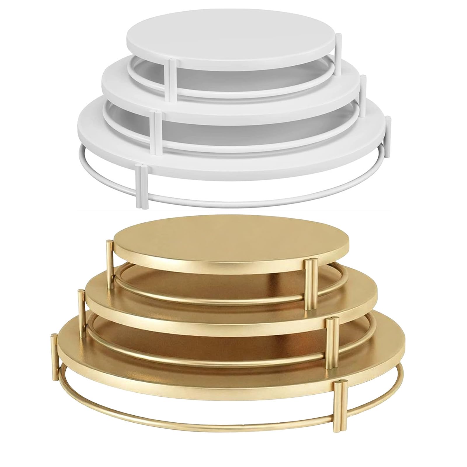 Estante de metal para postres de 3 capas, acero inoxidable, decoración de cocina, para repostería, fruta, presentación en fiestas, bodas, estante de metal resistente, herramienta para hornear