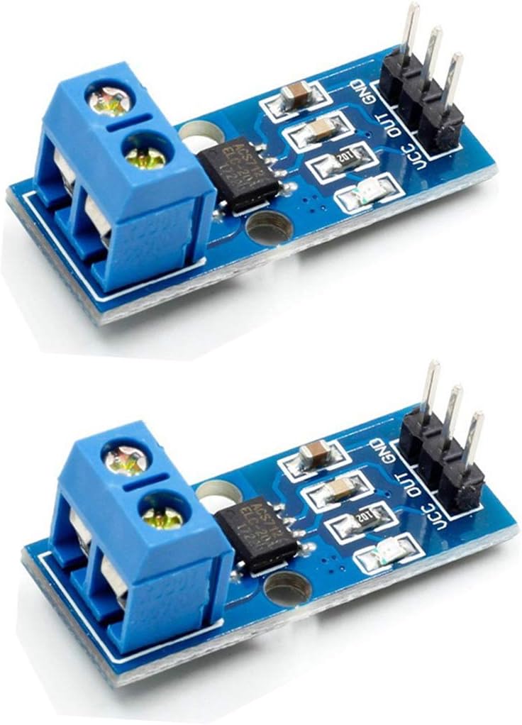 Hailege 2pcs ACS712 20A Current Sensor Module ACS712 20A Current Detect Range for