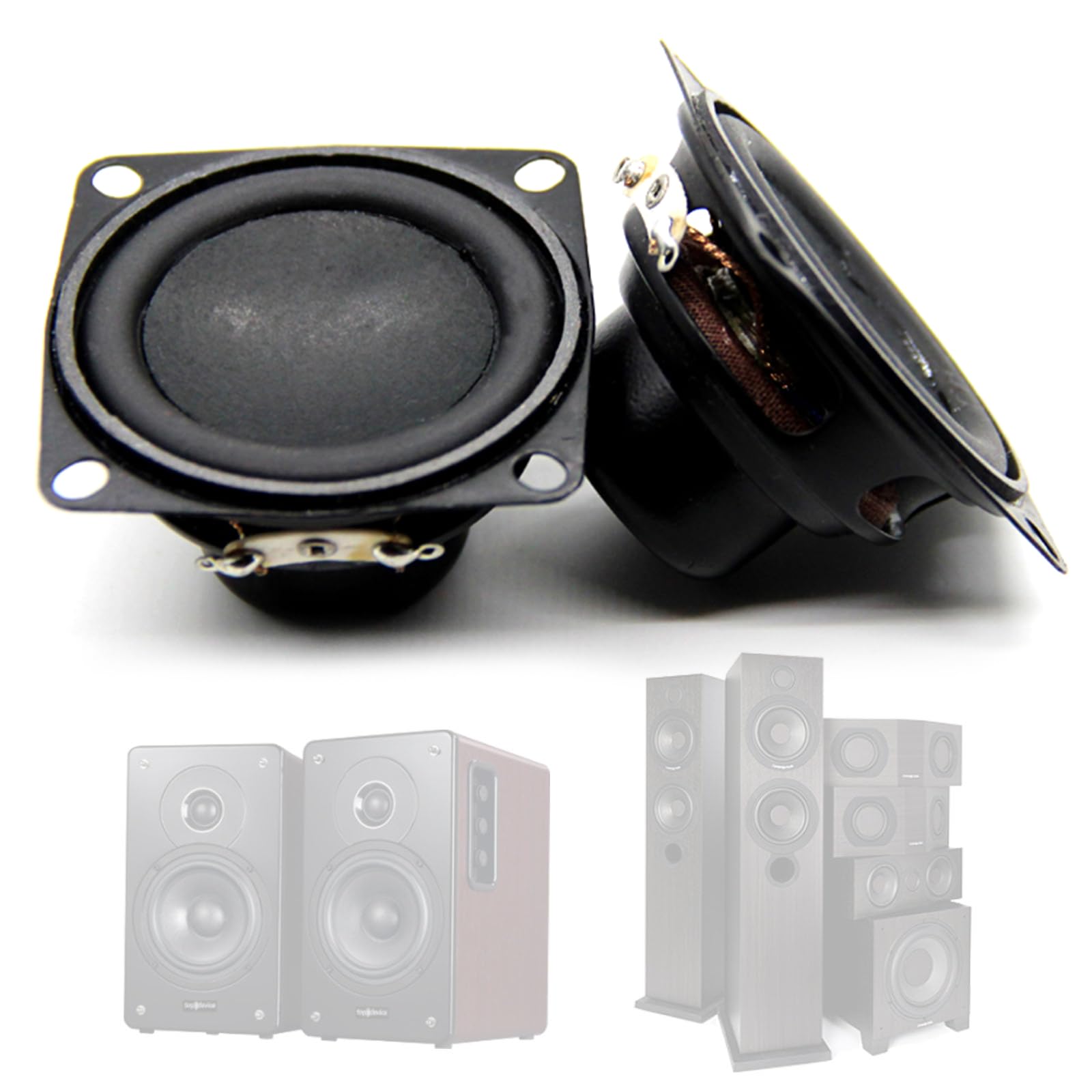 Metal Speaker 4 Ohm 10W Low Frequency Driver Speaker Internal Speaker for Portable Devices 53mm Speaker Low Frequency Speaker Replacement Speaker Accurate Sound Speaker