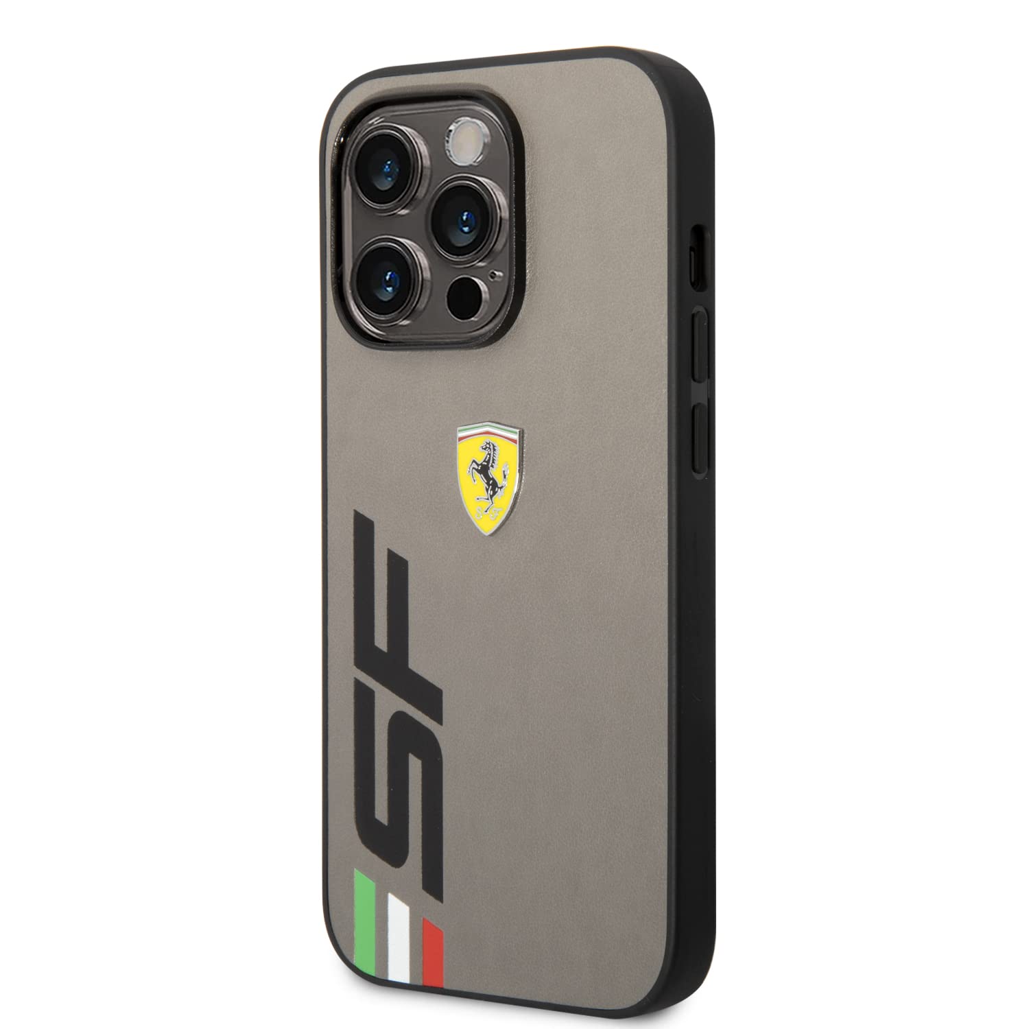 CG Mobile Custodia IPhone 14 Pro Max Ferrari – Scuderia Bumper Rossa Con Logo Metallico - 3