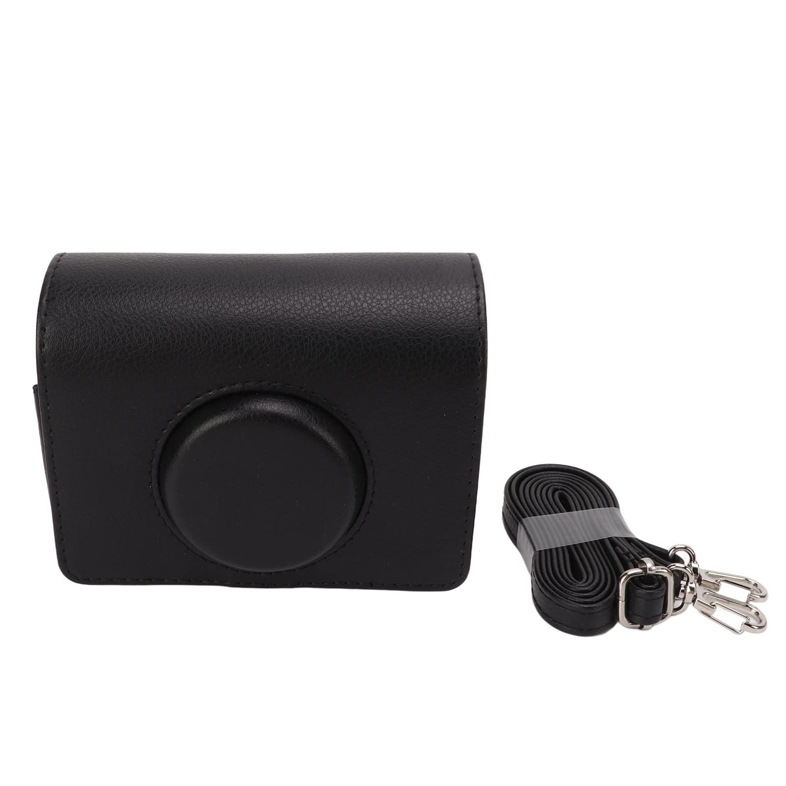 Generic Fashionable PU Leather Camera Case Bag for Fuji Mini, with Adjustable Shoulder Strap, Ideal for Outdoor and Indoor Use (Black), Genericok21pf0s49-12