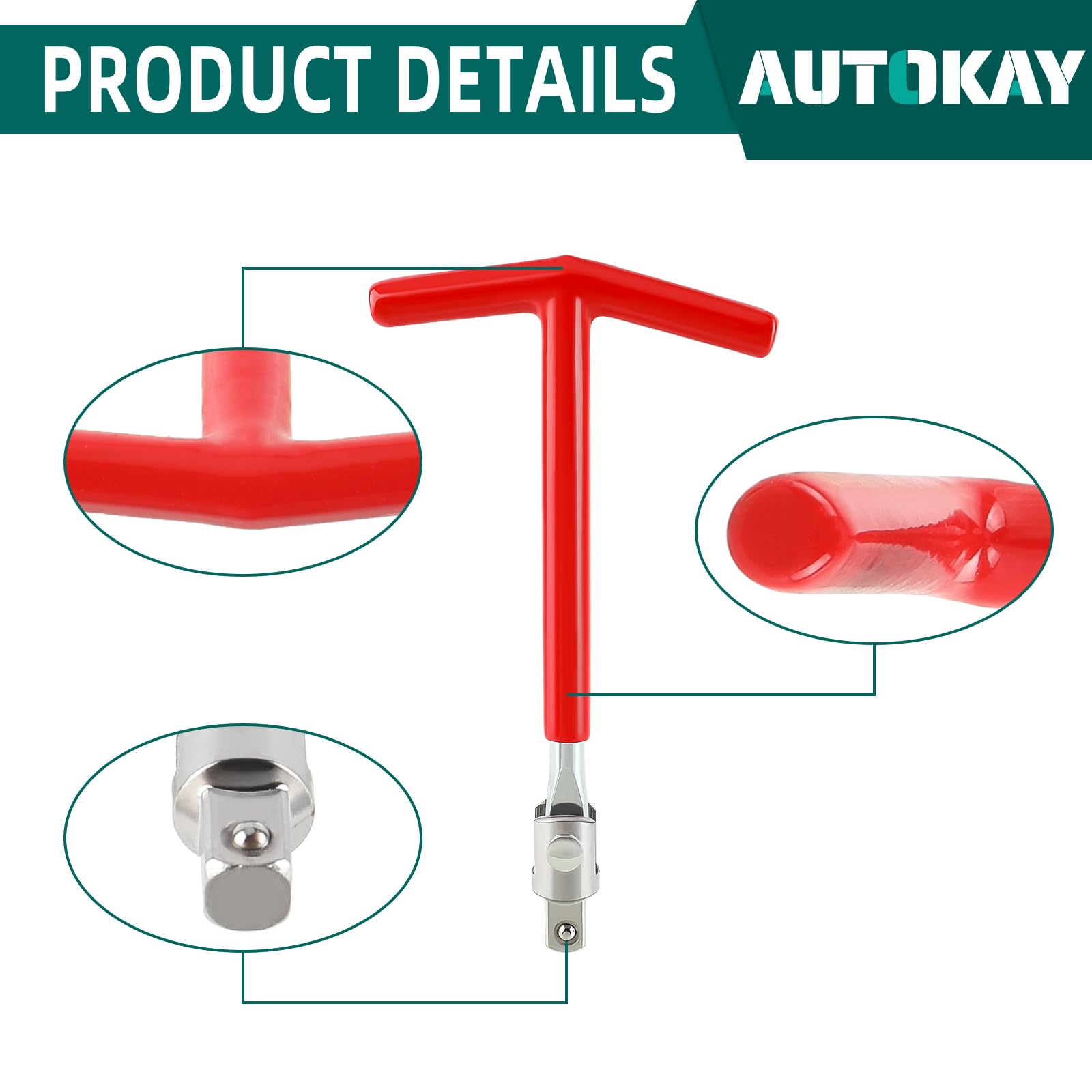 Clé à Douille Universelle Avec Poignée En T De 16 Mm Et 21 Mm (13/16") Pour Démontage Et Installation De Bougies D'allumage Multi-angles Pour Motos, Tondeuses à Gazon Et Petits Véhicules à