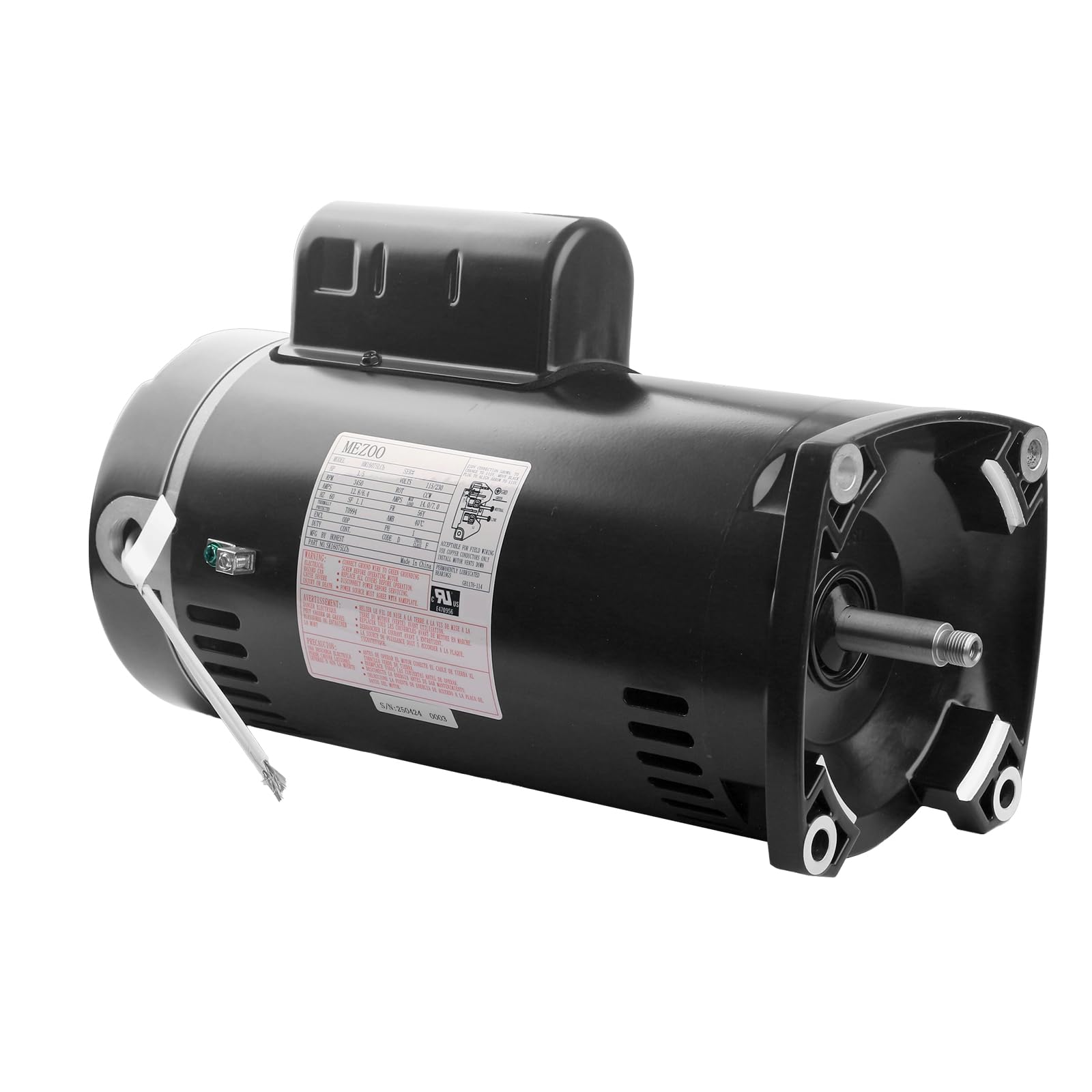 2HP Pool Pump Motor 230V/115V 3450RPM Replacement Motor for Swimming Pool (2HP 56Y B2855)