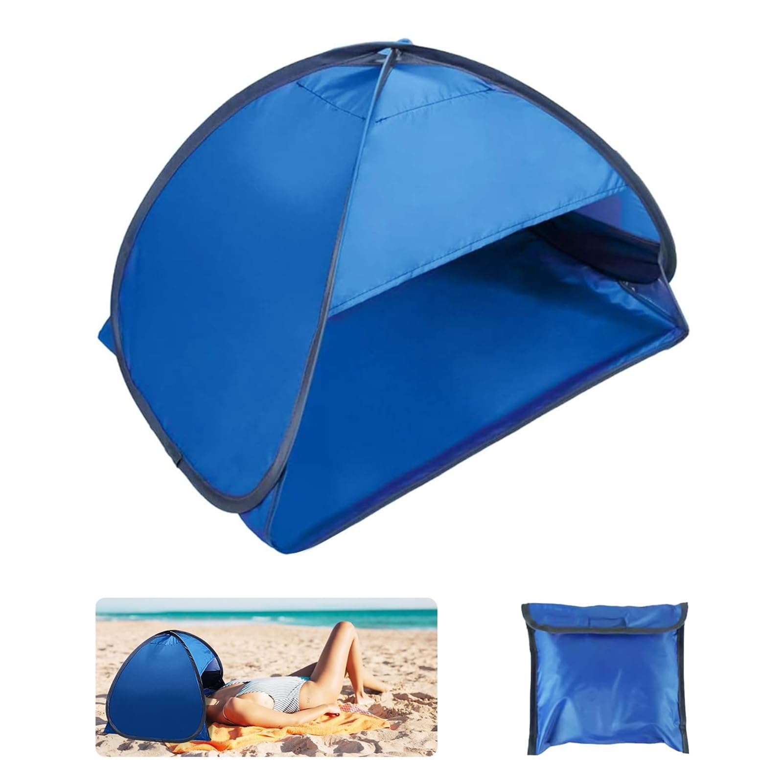 Mini tienda de campaña desplegable, mini tienda de campaña para la playa, tienda de campaña automática, protección solar portátil, playa, reposacabezas ideal para camping en la playa y actividades al