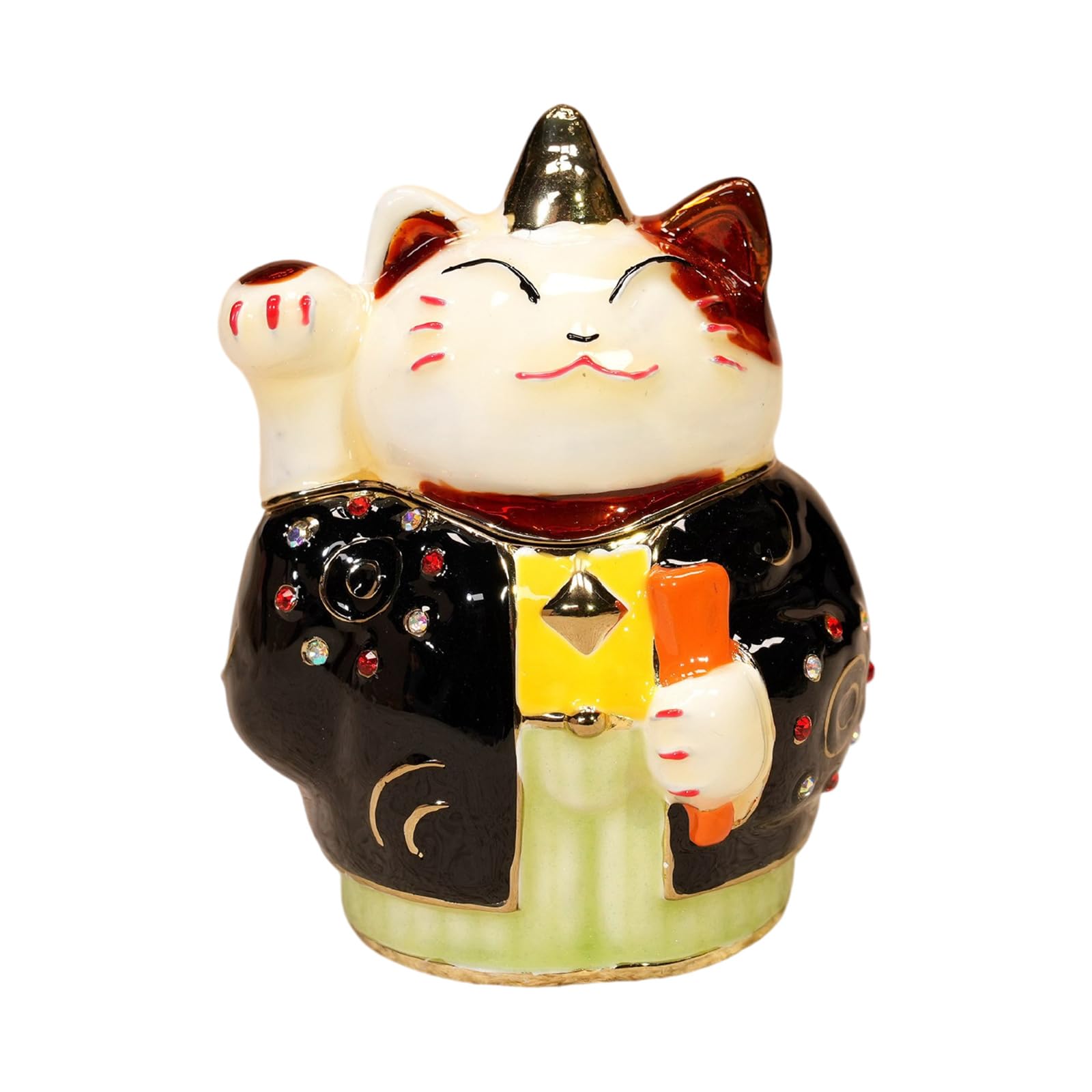 Kaeltsyn Alloy Cats Themed Jewelry Organizers with Vibrant Enameled Colors and Compact Design Display Case Alloy Trinket Container