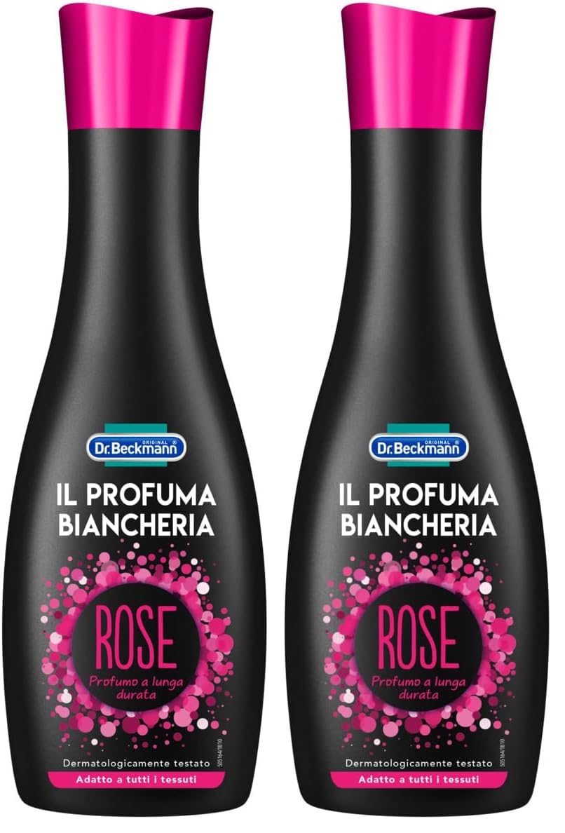 Dr. Beckmann Il Profuma Biancheria Rose | Per un duraturo profumo di fresco | Senza ammorbidenti | Adatto per tutti i tessuti | 250 ml (Confezione da 2)