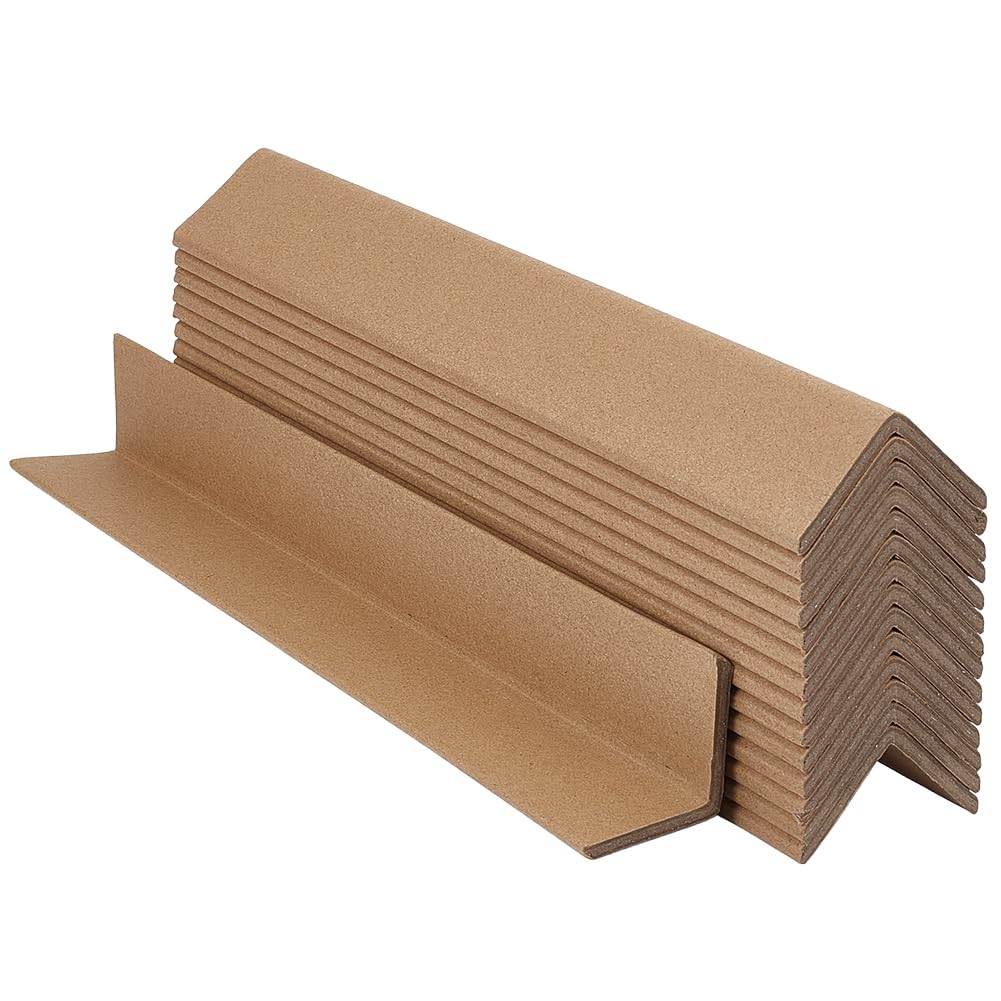 BENECREAT Paquete de 60 protectores de esquina de cartón de 300 x 40 x 40 mm, protectores de bordes de cartón reforzados de 4 mm de grosor, protección de esquina reforzada para embalaje, envío