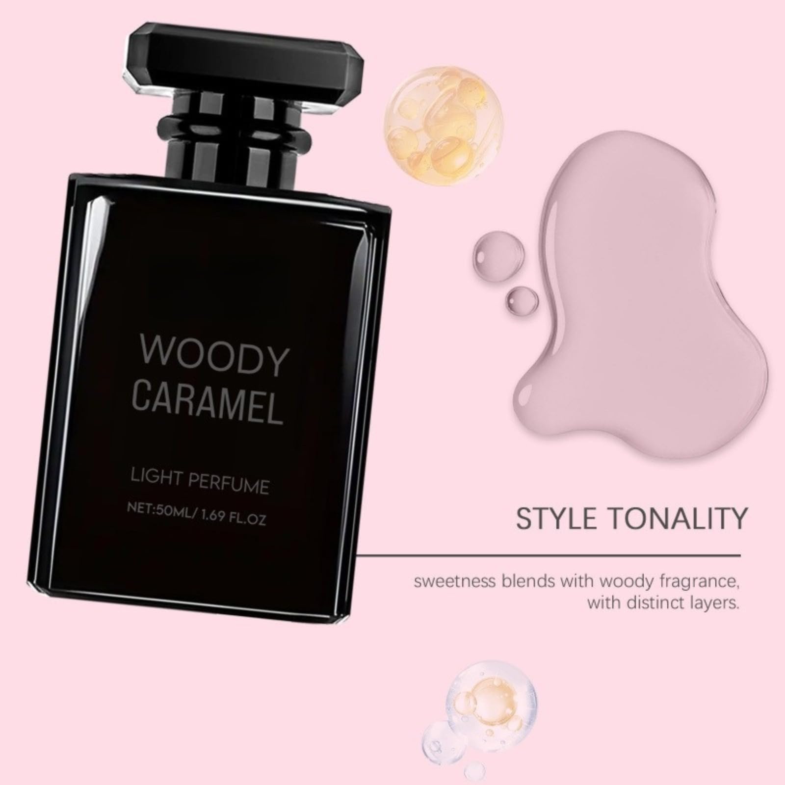 Intense Gourmet Caramel, Vanilla & Musk Fragrance - Long-Lasting Wake - luksusowy pomysł na prezent karmelowa woda perfumowana 50 ml