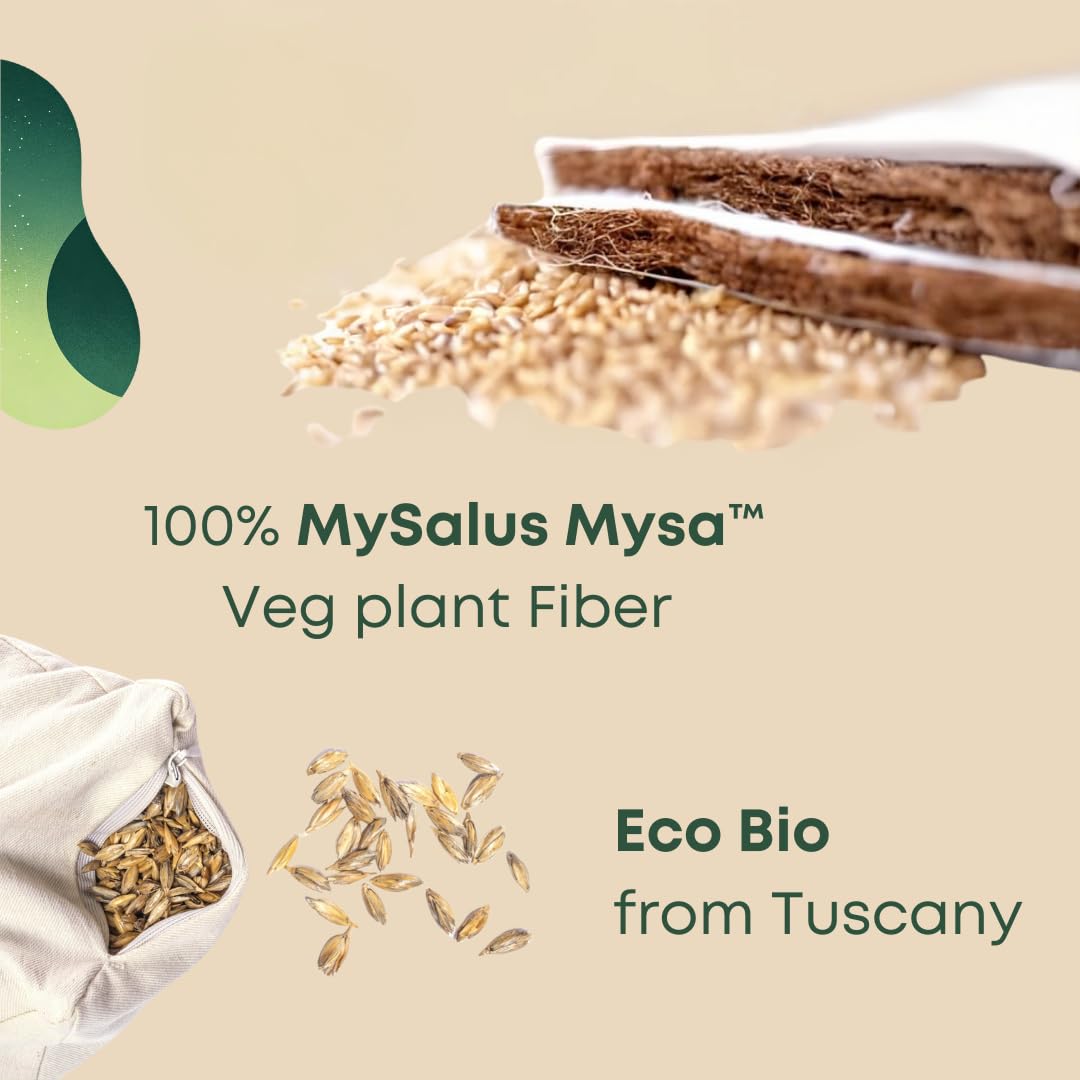 Thermo MYSA Duo - Tappetino Agopressione Originale con Cuscino Termico – Agopressione per Schiena e Collo, Fiori a 33 Punte, Rilassamento Totale, Design Svedese
