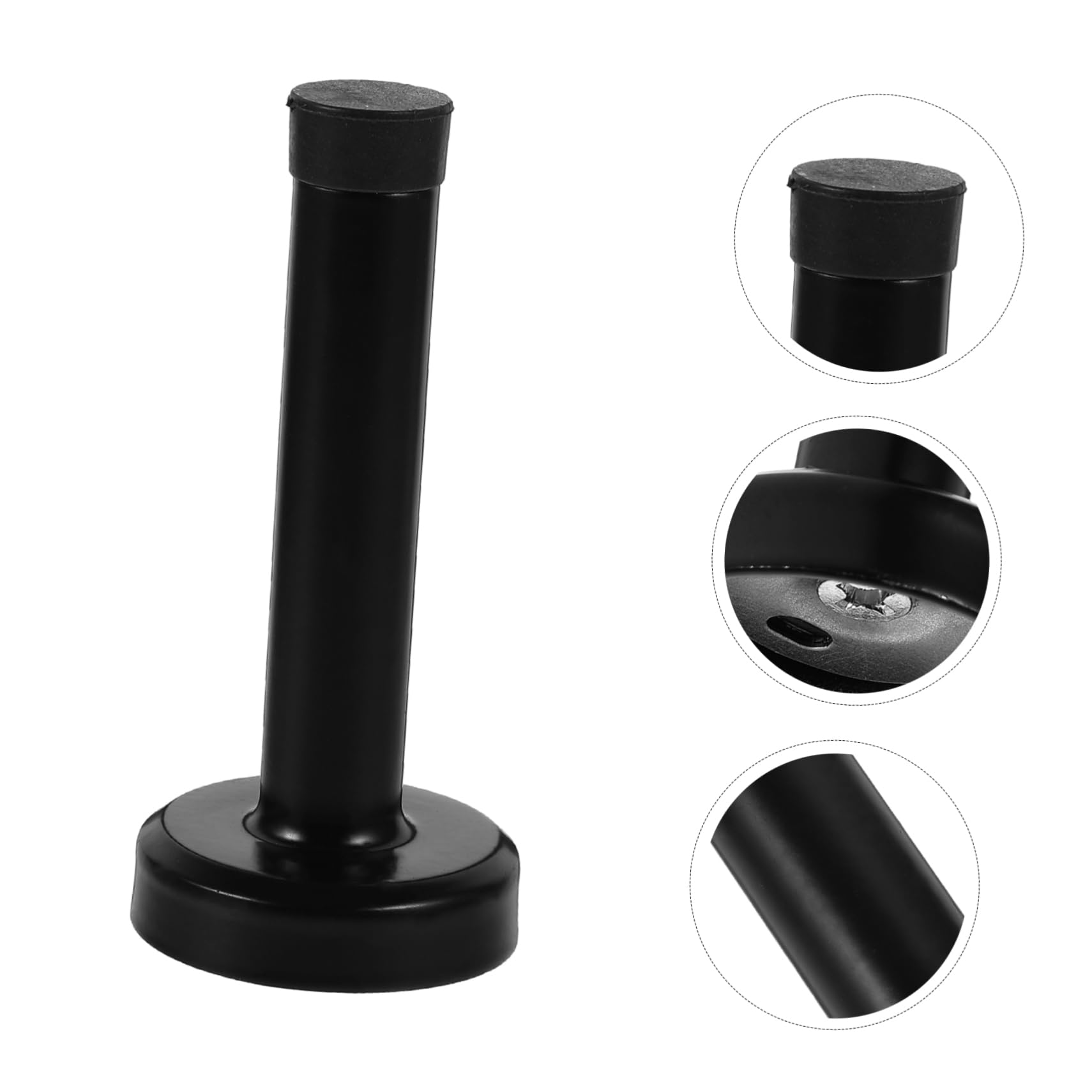 Tofficu 5 Pièces Butée de Porte Anti-Collision protecteurs protège-Doigts en Coin sécurité cale de Porte Door Stopper Pare-Chocs de Porte arrêts de Porte pour Mur Acier Inoxydable Black