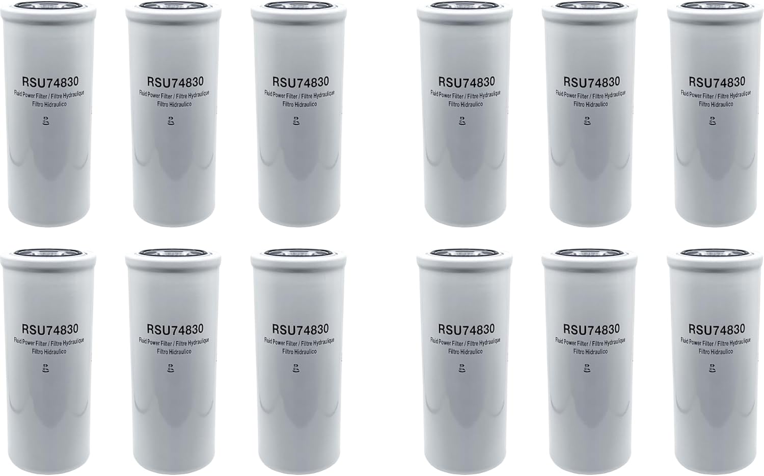 HERO Spin-On Hydraulic Oil Filter Replaces GEHL 074830 Fits Gehl 4640 5640 SL4640 SL5640 Skid Steer Loaders and More Pack of 12