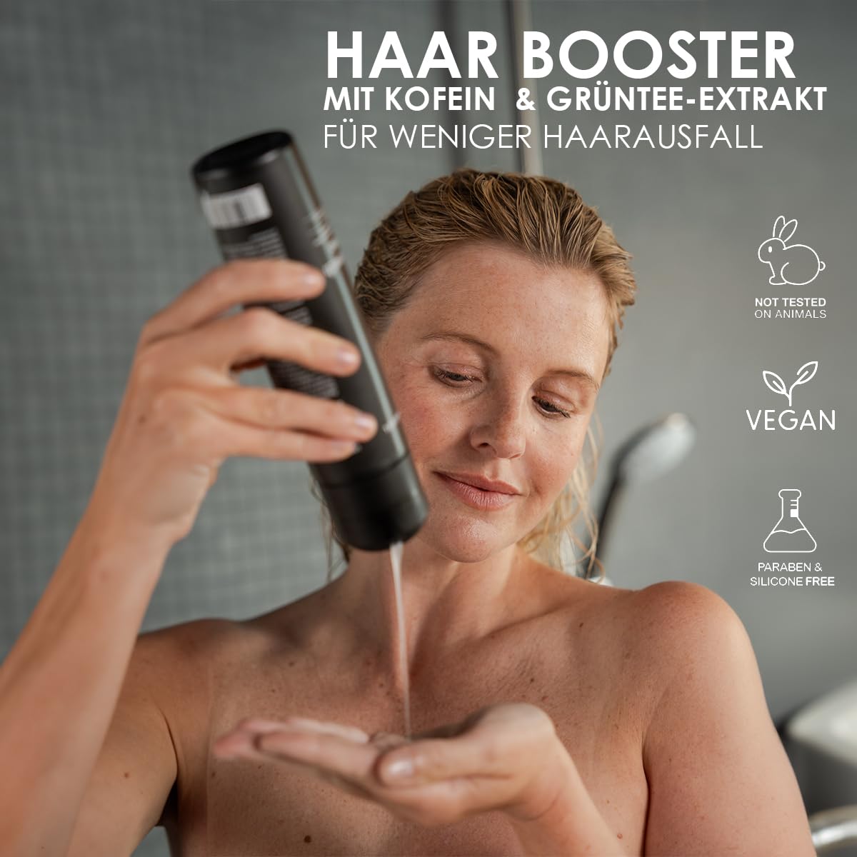 Leon Miguel Hair Growth Shampooing avec caféine stimulante et extrait de thé vert, anti-chute de cheveux, sans paraben et sans silicone, pour tous les types de cheveux, fabriqué en Allemagne, 250 ml