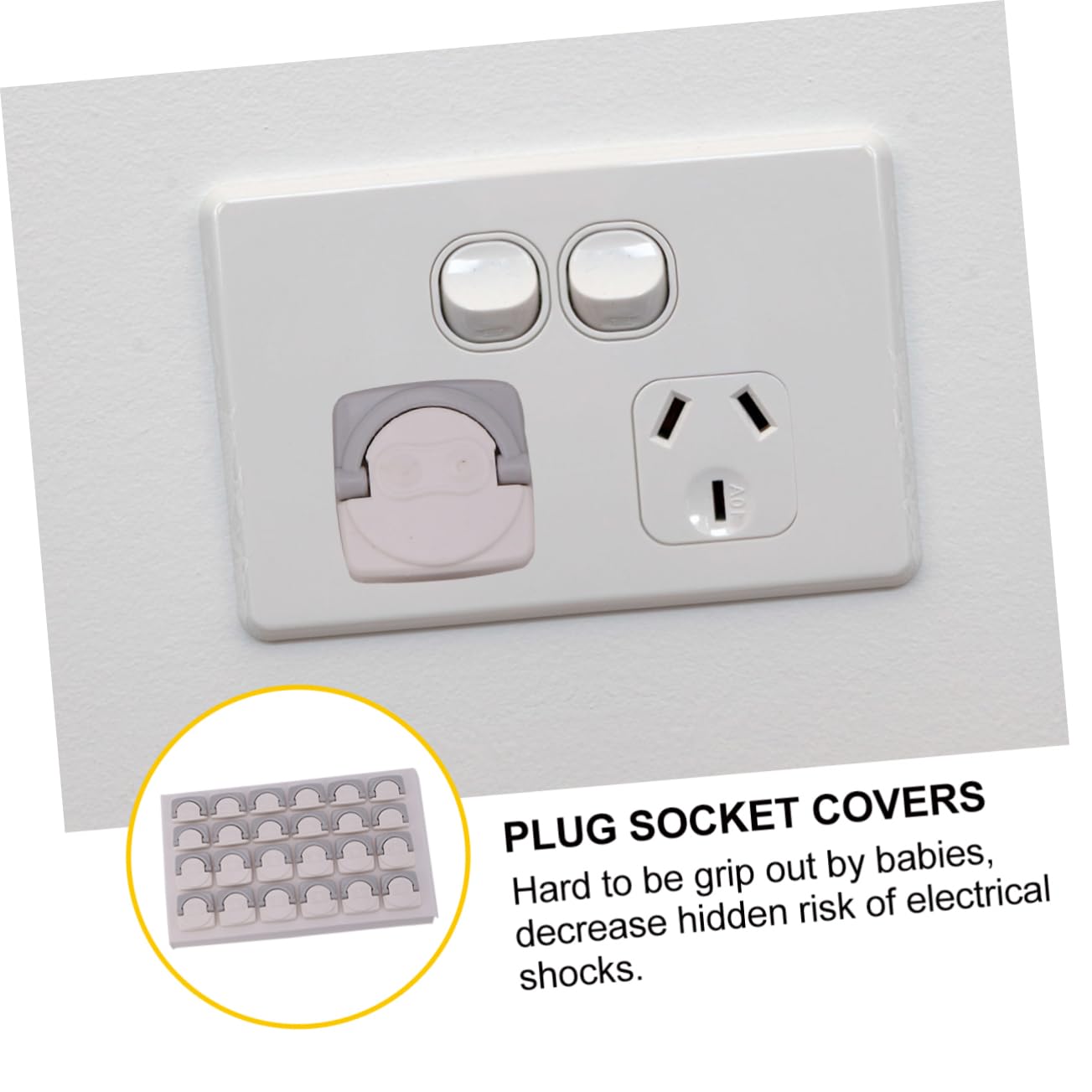 IWOWHERO 24Pcs Safety Socket Protective Covers Outlet Covers for Home Use Lightweight Easy to Install Protects from Electrical Shocks