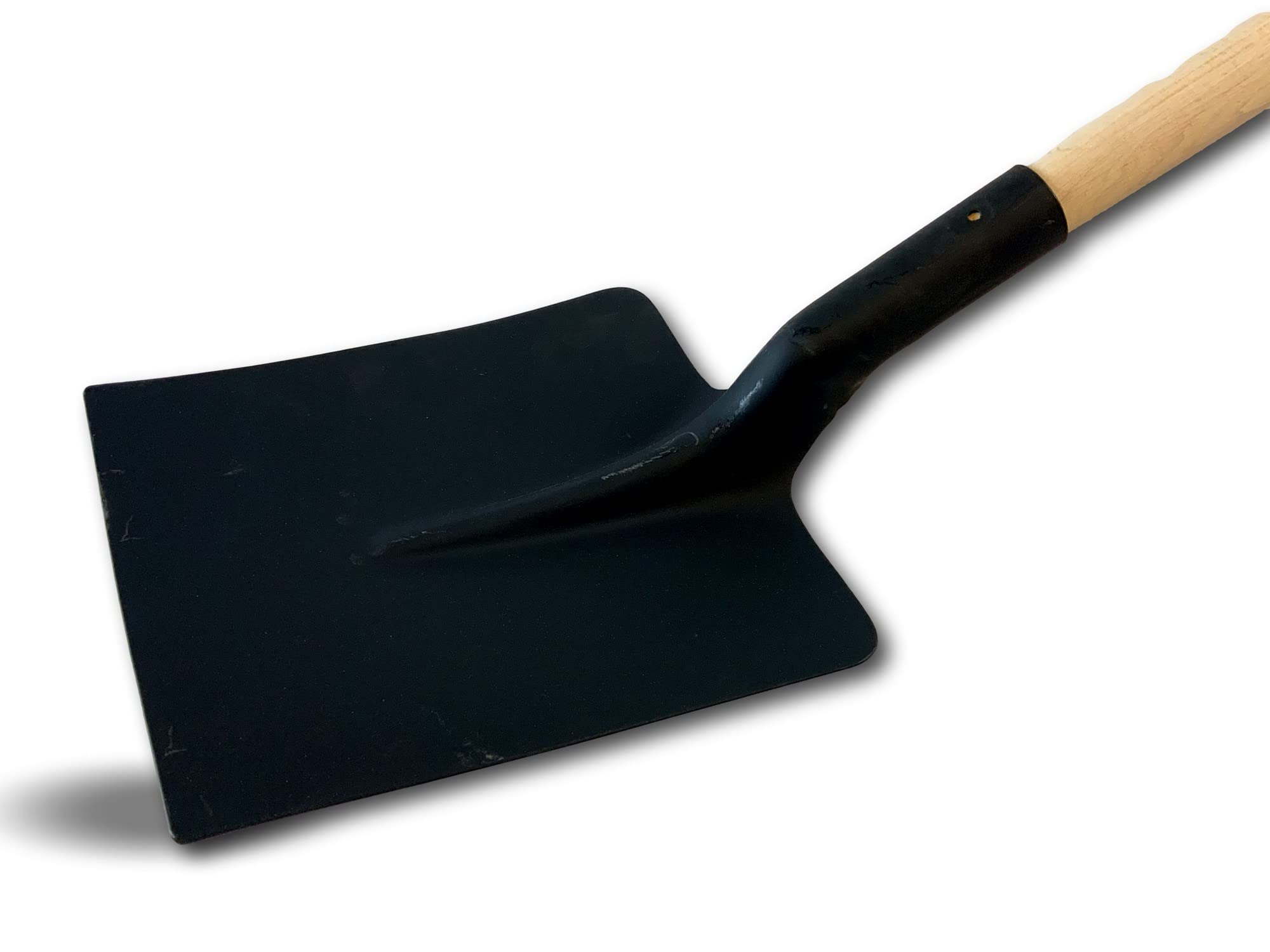 Pelle de terrassier | Manche 110 cm Bois fabriqué en France | Bout carré Acier | Pelle-bêche | Creuser trancher des Racines racler des Surfaces | Outil Jardinage | Kibros PELCARM