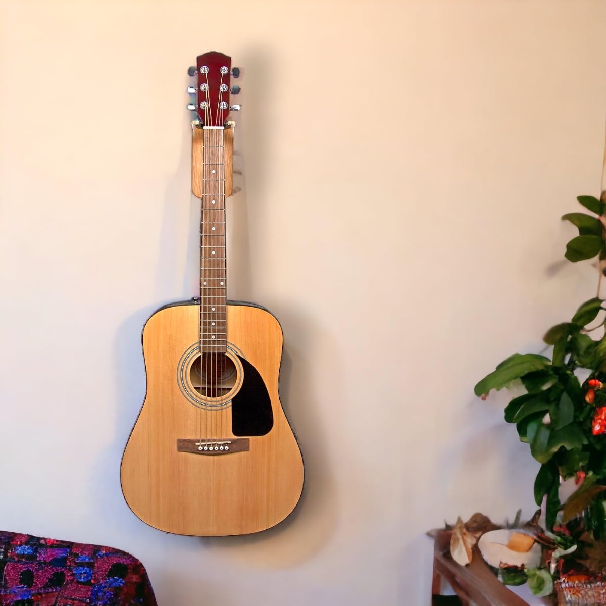 Wieszak ścienny na gitarę, bezpieczny uchwyt ścienny do gitary akustycznej/ukulele, oszczędność miejsca, akcesoria gitarowe, łatwy w instalacji, elegancki design, stojak na gitarę, do domu, studia, do