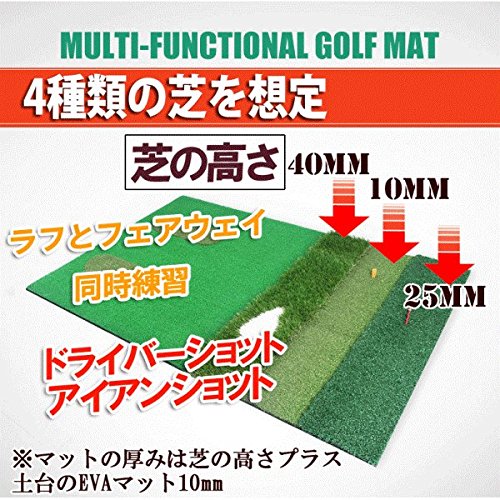 Amazon | ゴルフ練習/スイングマット/練習用マット/4種類の人工芝