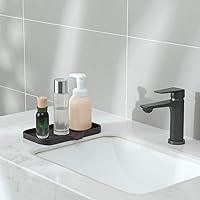 Vista 8 de MicoYang Jaboneras de baño de silicona con boquilla de drenaje - Organizador de fregadero de baño y cocina, soporte para esponja, bandeja de jabón