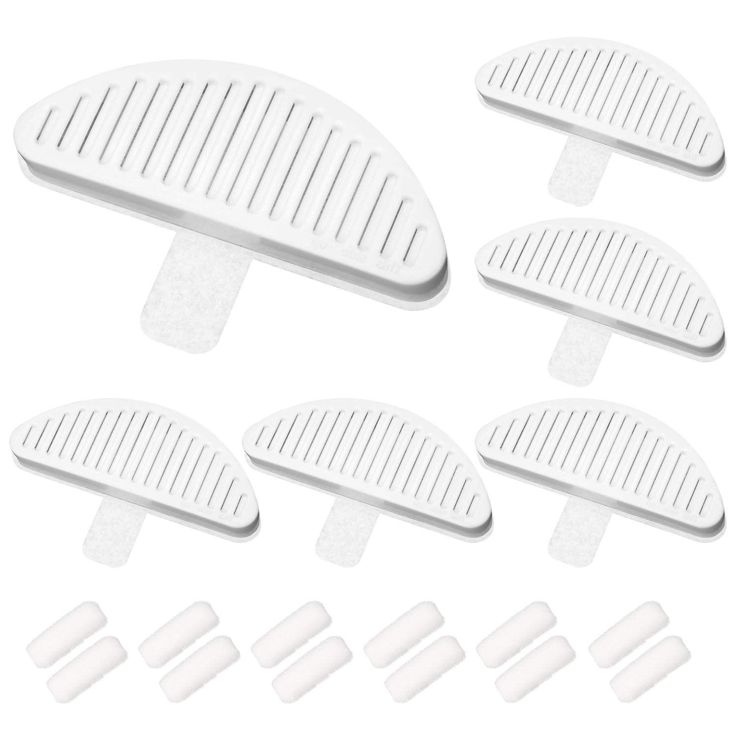 6pcs Cat Fountain Filter, Cat Water Fountain Filters for Wireless Operated 67oz Pet Fountain Filters with 12 Cat Fountain Filter Sponges Pet Fountain Filters Replacement for Uahpet
