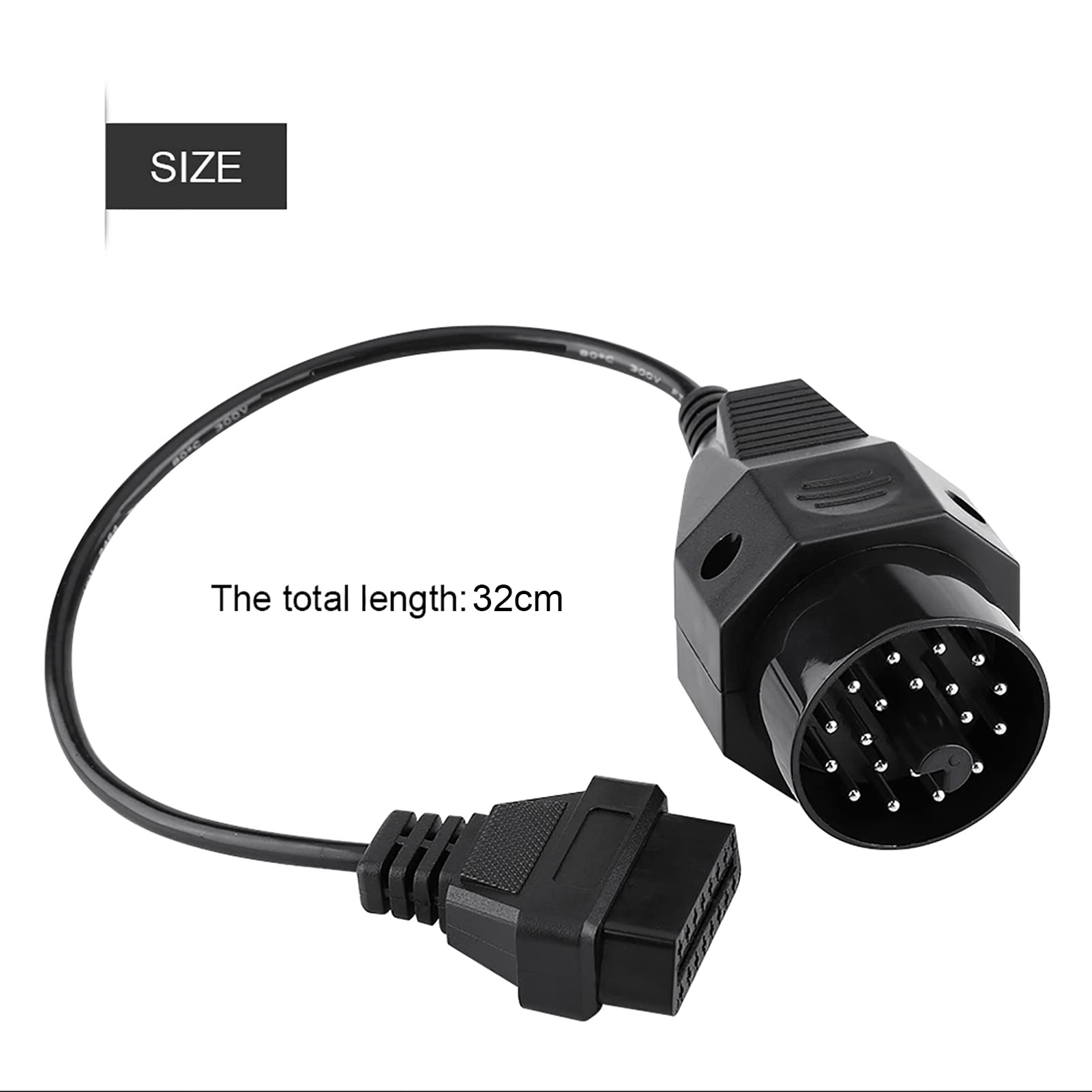 Adattatore per diagnostica rotonda OBD2, cavo scanner OBD II, 20 pin a 16 pin, per E36 E38 E39 E46 E53 X 5 Z3 parti auto e moto
