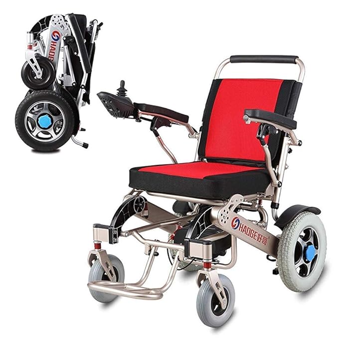 Buy DLY Elderly Disabled Electric Wheelchair, Foldable Powered