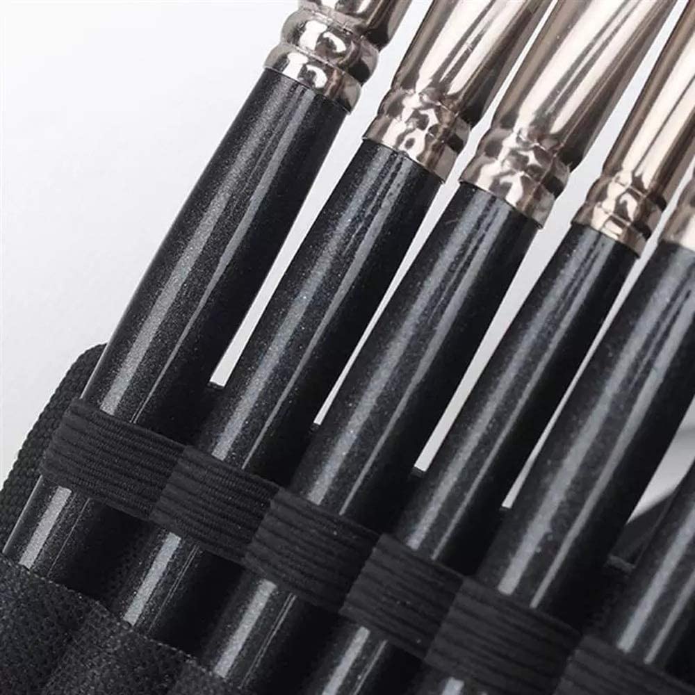 Kunstlackbürsten Set 15 Größe Acrylbürsten for Malerei enthält Premium-Nylon-Haar- und Kunstmesser-Schwamm