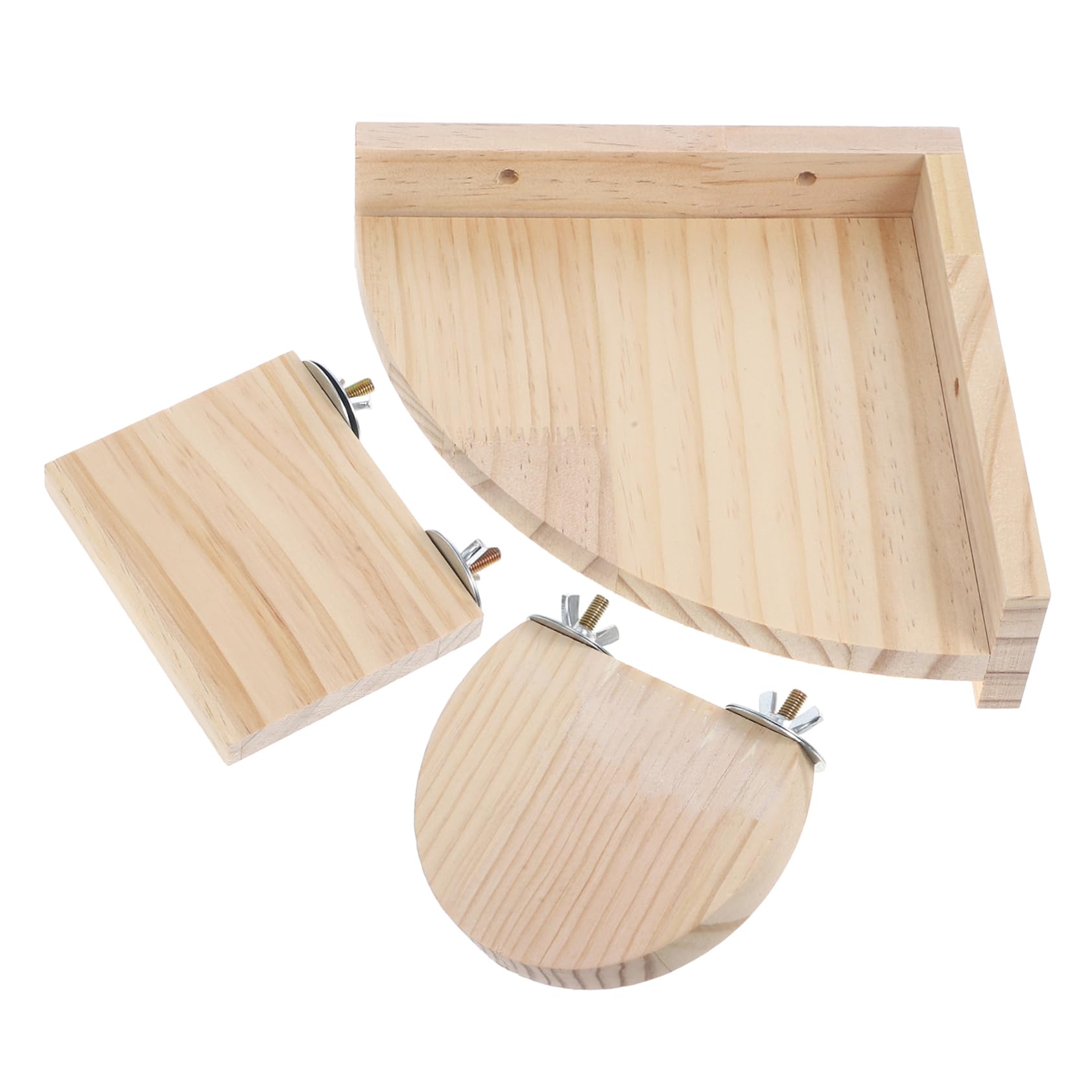 YARNOW 15 Pièces Perche pour Hamster Supports de Cage à Oiseaux Plate-Forme de Perroquet Accessoire Hamster perchoir Perroquet Jouet Accessoires de Cage à Rats tremplin Pratique en Bois