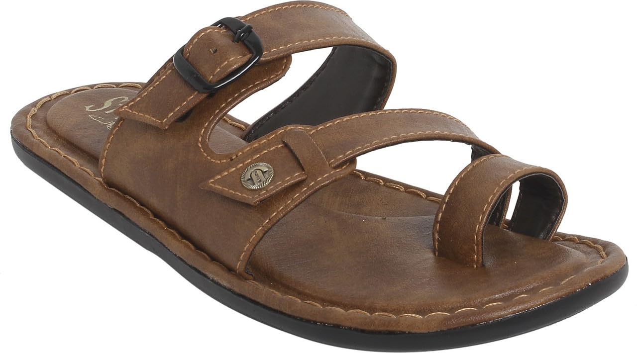 Mens Fashionable Leather Casual & Classy Slippers Collection (SL711- Brown-10) (B0DB1VKNHW) Amazon Price History, Amazon Price Tracker
