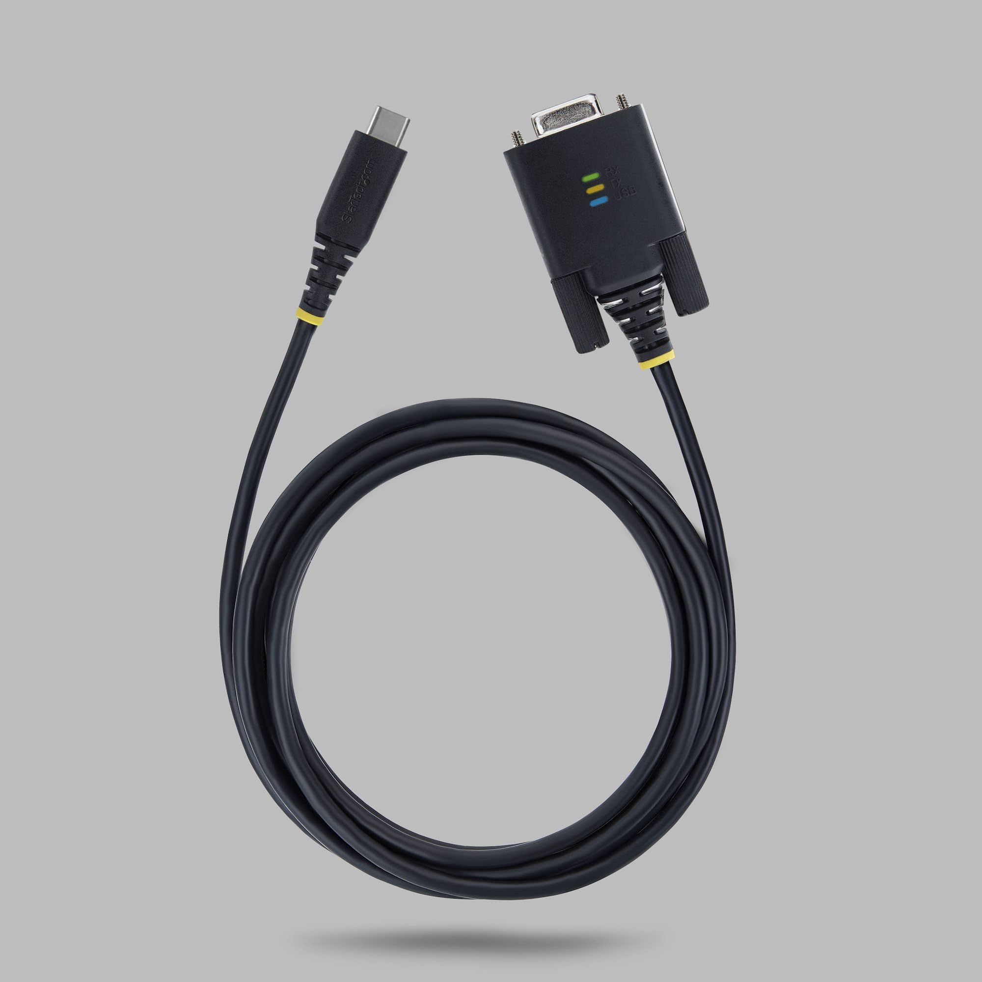 StarTech Câble USB-C vers Série de 2 m, Rétention COM, Puce FTDI