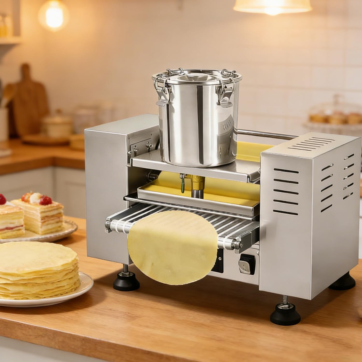 Macchina automatica da dessert con temperatura regolabile e riscaldamento uniforme per cottura professionale