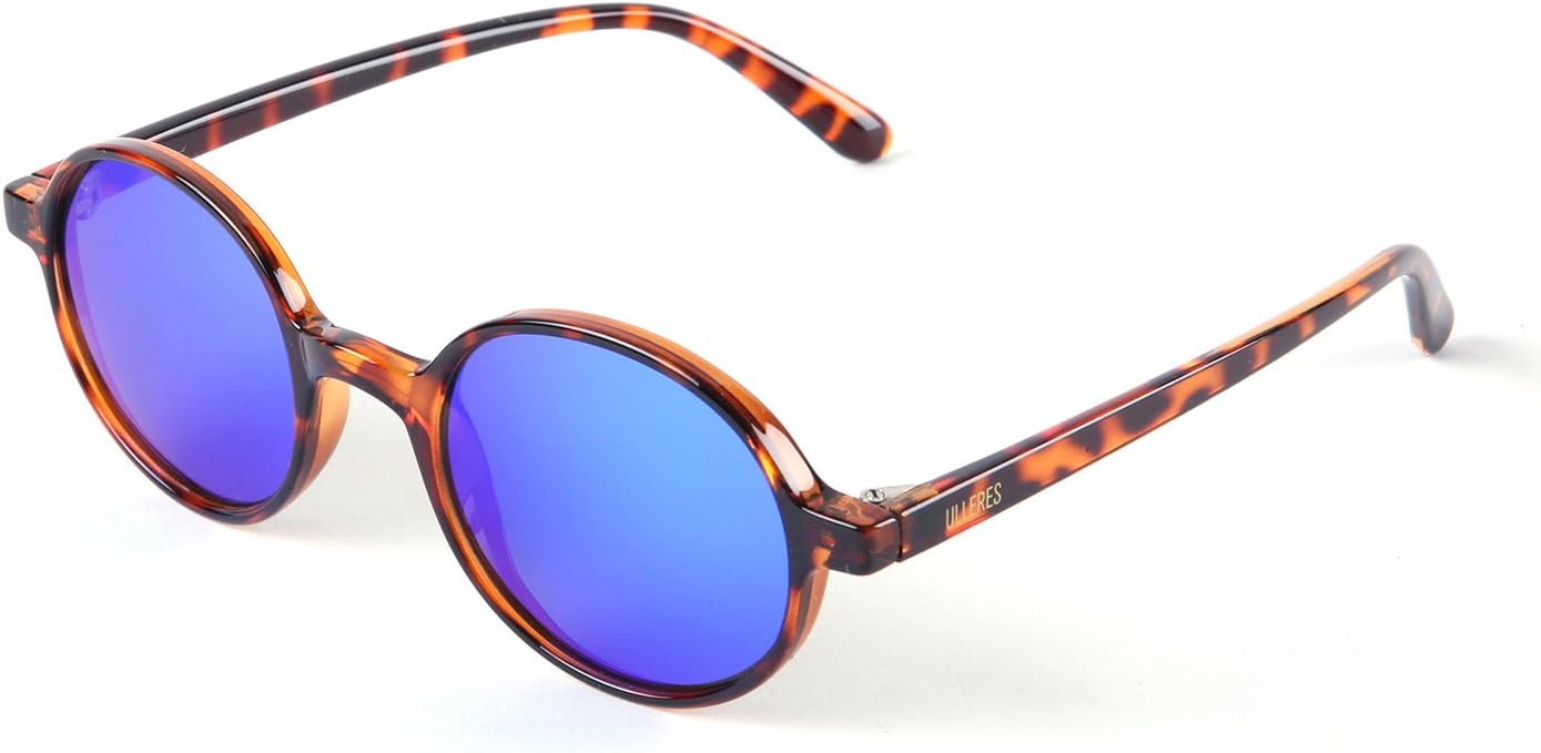 Unisex Polarized Lenses Sunglasses UV400 Protection Retro Spectacles Glasses (Tea DEMI, 47)