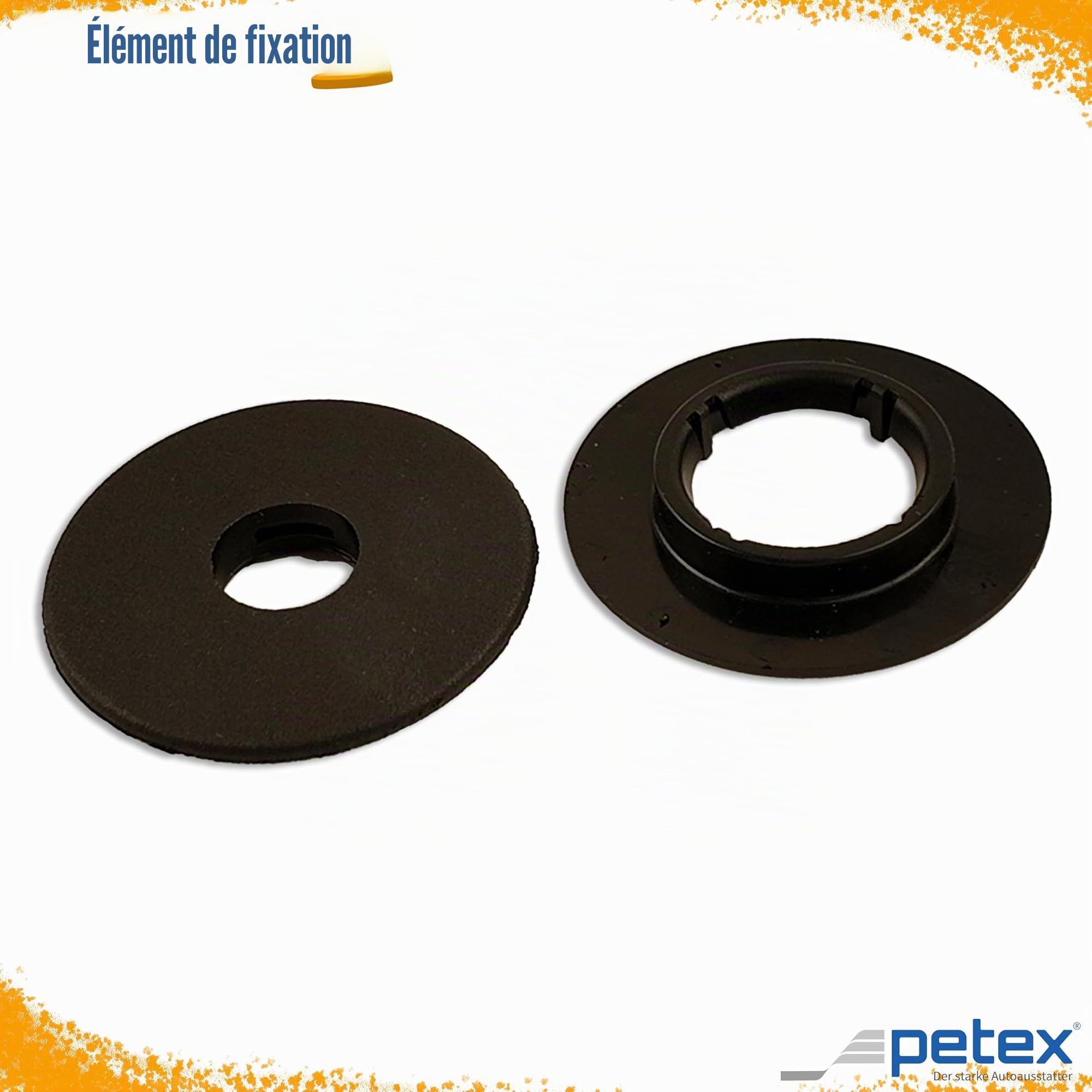 Tapis de Voiture PETEX Passe-Partout pour Ford Transit Custom à partir de 10/2023 Avant, Ensemble de Tapis en Velours - Pluto, 2 pièces, Noir