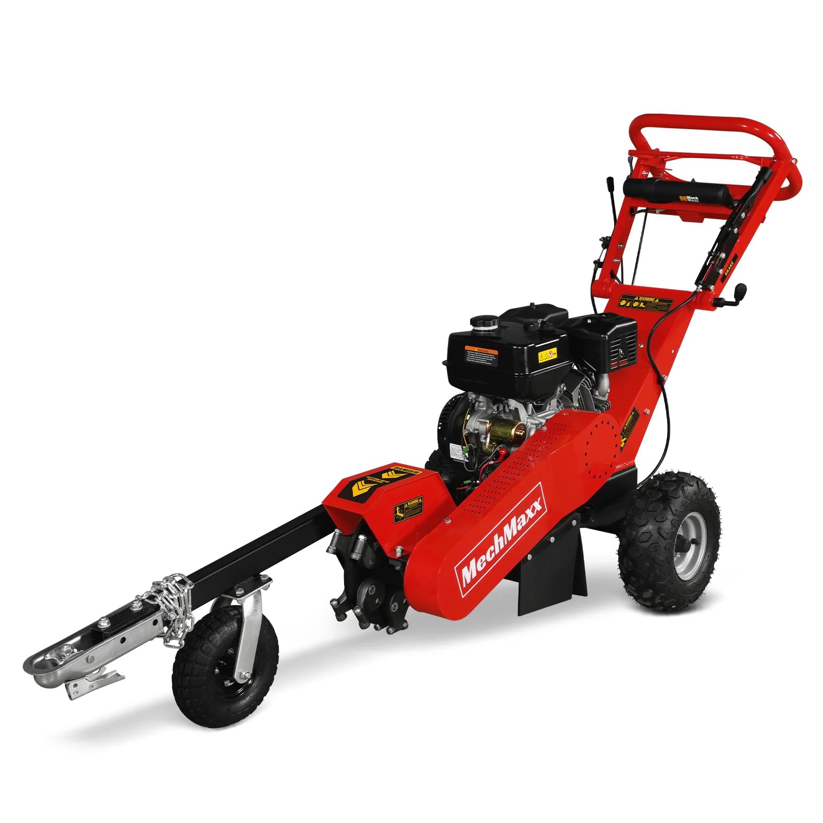 15 inch E-Start Ducar 420CC 15HP Gas Power Stump Grinder With Tow Bar/12pcs Alloy Teeth/Rotation Chassis