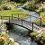 Metal Garden Bridge 8 FT - Durable Decorative Footbridge with Siderails Large Outdoor Bridges, Weight Capacity 770 lbs for Backyard, Creek, Lawn, Stream