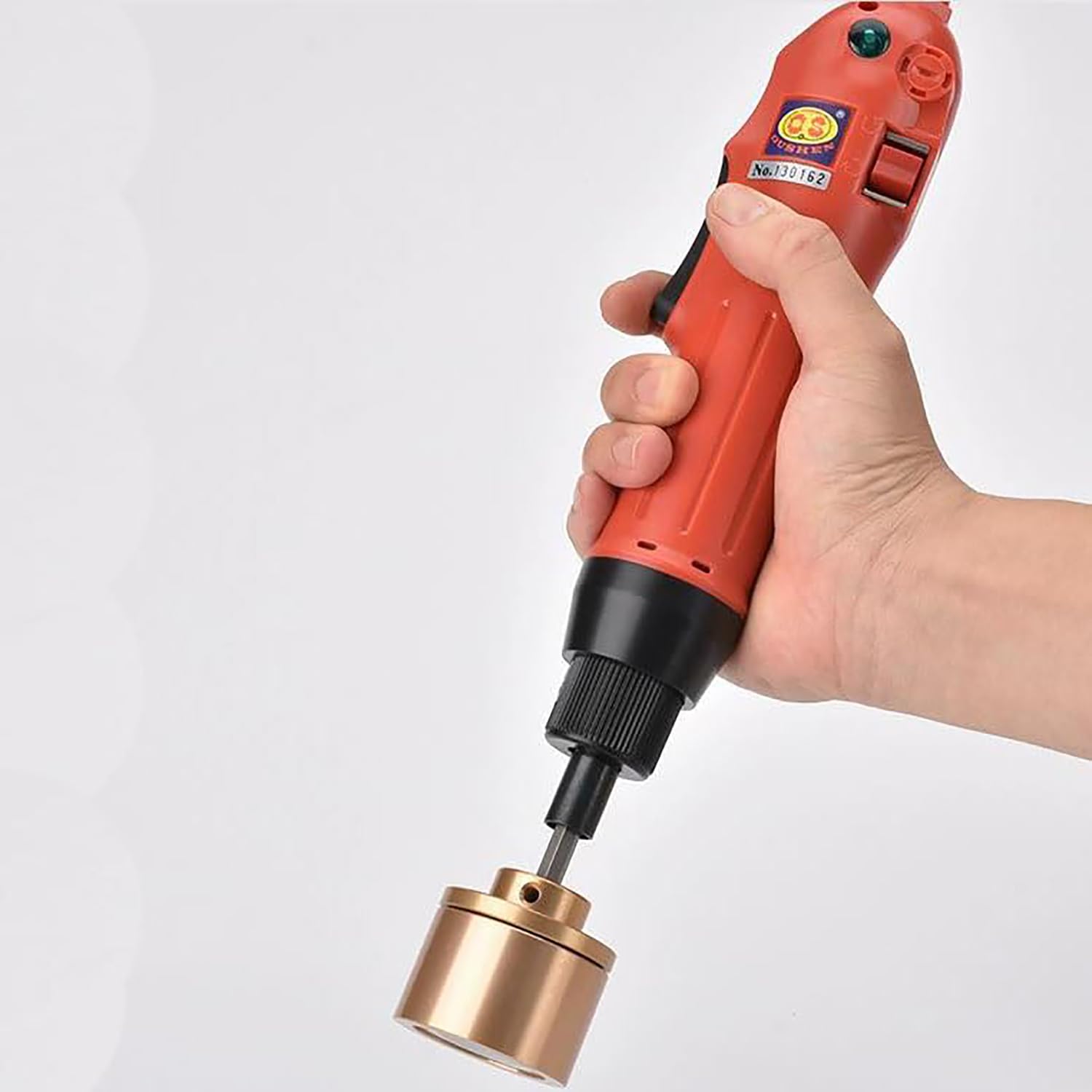Elektrische Flaschenverschließmaschine - Handversiegelung für 10-50 mm runde Kappen, effiziente Industrieverpackung, inklusive 2 Kappenschrauben