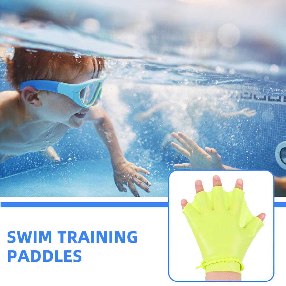 Abaodam Boy Girl Swim Gloves Swimming Gloves for Boys and Girls Hand Fliers for Swimming Set