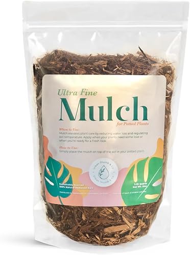 Urban Thumb and Co - Mantillo ultrafino para plantas de jardín - Cubierta superior para plantas de interior y exterior en maceta, tamaño compacto,