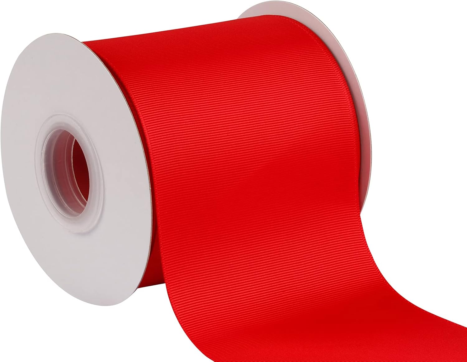 4" Inch Grosgrain Ribbon 25 Yards-Roll Set for Chair Sash Gift Wrapping Party Favor Home Decoration Craft Supplies, Red