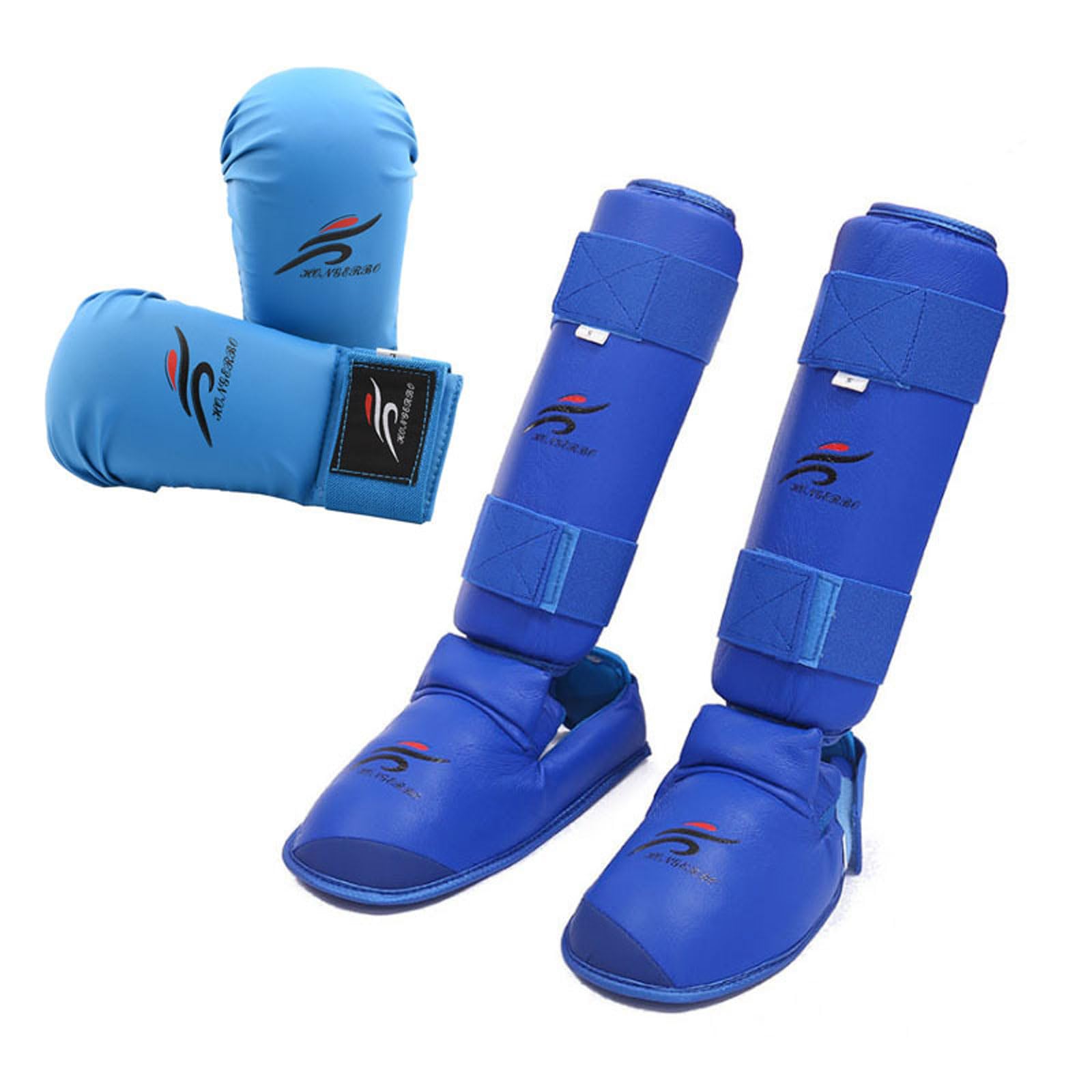 SerendipitousWhisper Shin Guards,Taekwondo Sparring Gear Set Karate Gloves Professional Training,Gear Punch Mitts Punching Gloves Boxing Equipment For Adults,for Kids