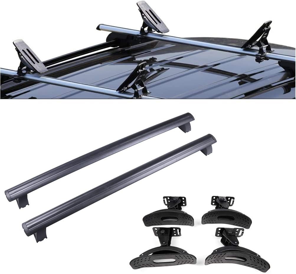 SCITOO Roof Rack Crossbars Aluminum Racks w/Saddle Kayak