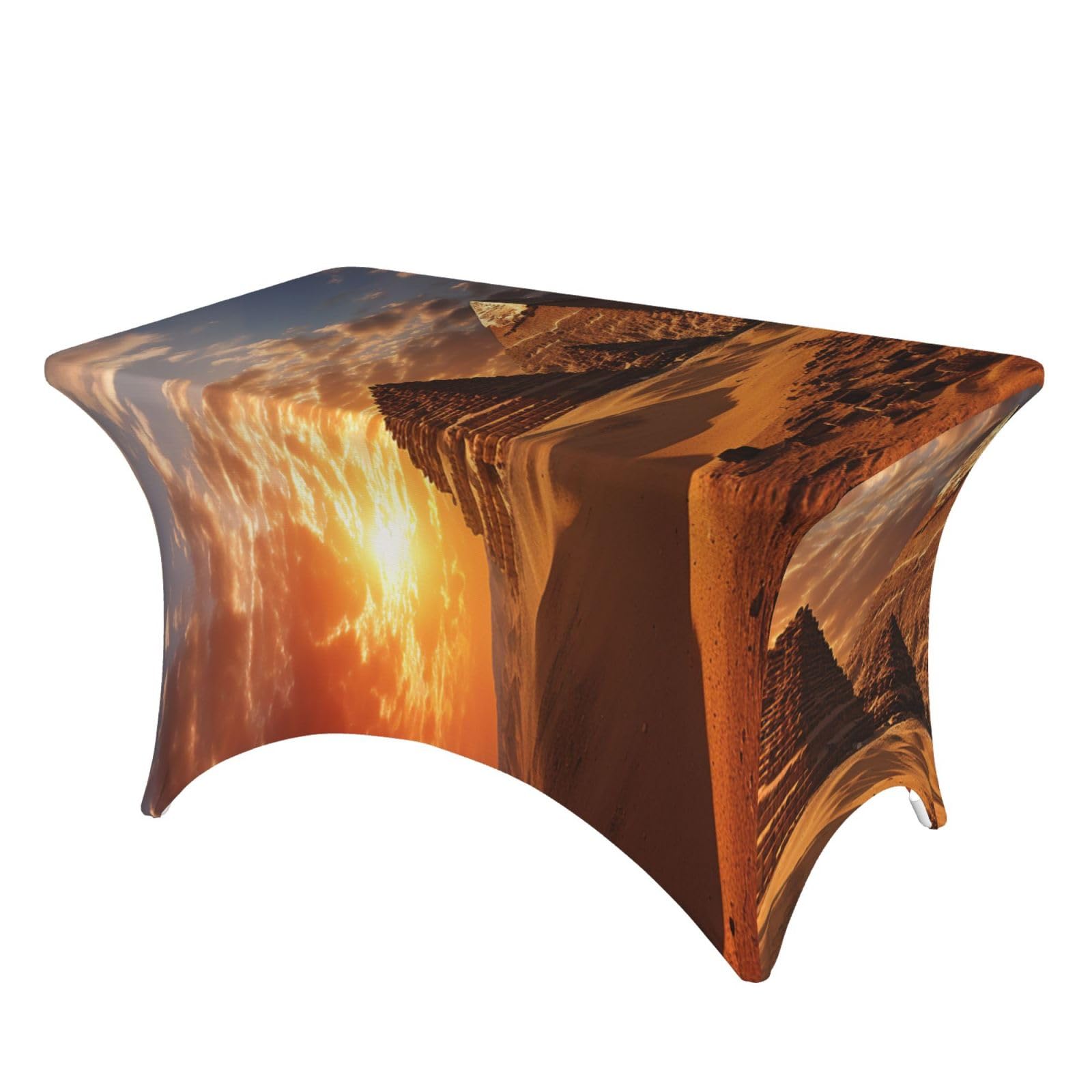 Nappe élasthanne imperméable et infroissable motif pyramides