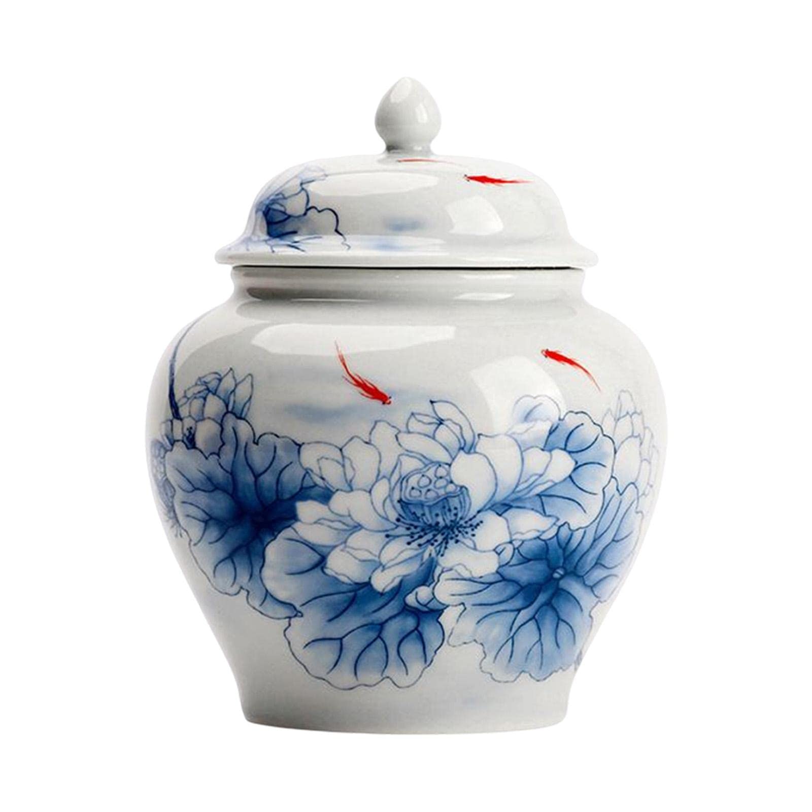 Chinese Style Ceramic Ginger Jar with Lid Food Storage Jar Tea Caddy Tea Tin | Home & Garden | Kitchen, Dining & Bar | Kitchen Storage & Organization | Canisters & Jars