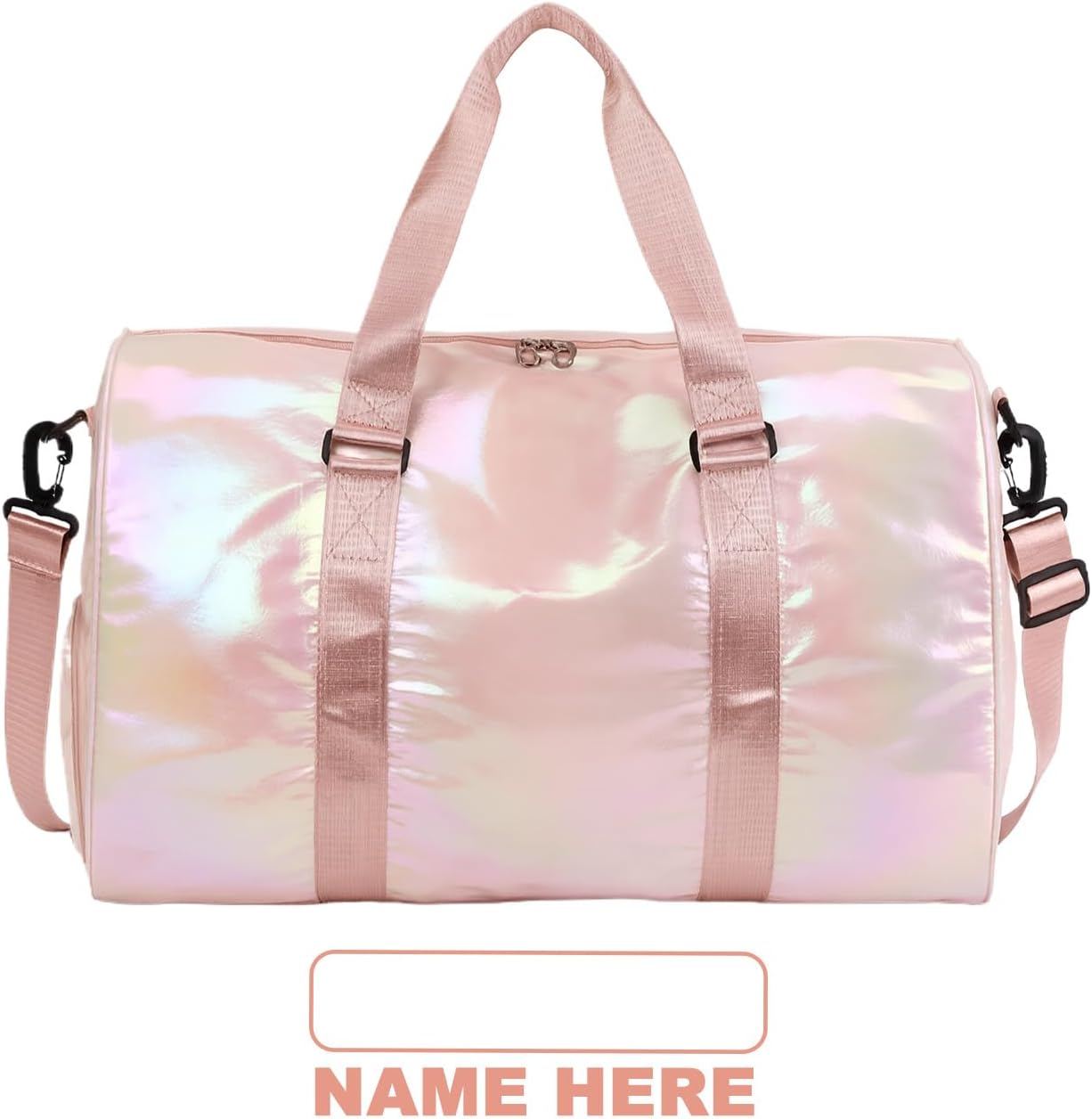 Personalized Women's Gym Bag with Custom Name, Waterproof Fitness Duffle Bag for Workout & Travel, with Shoe Compartment and Wet Pocket, Stylish Sports Bag for Women - Image 9