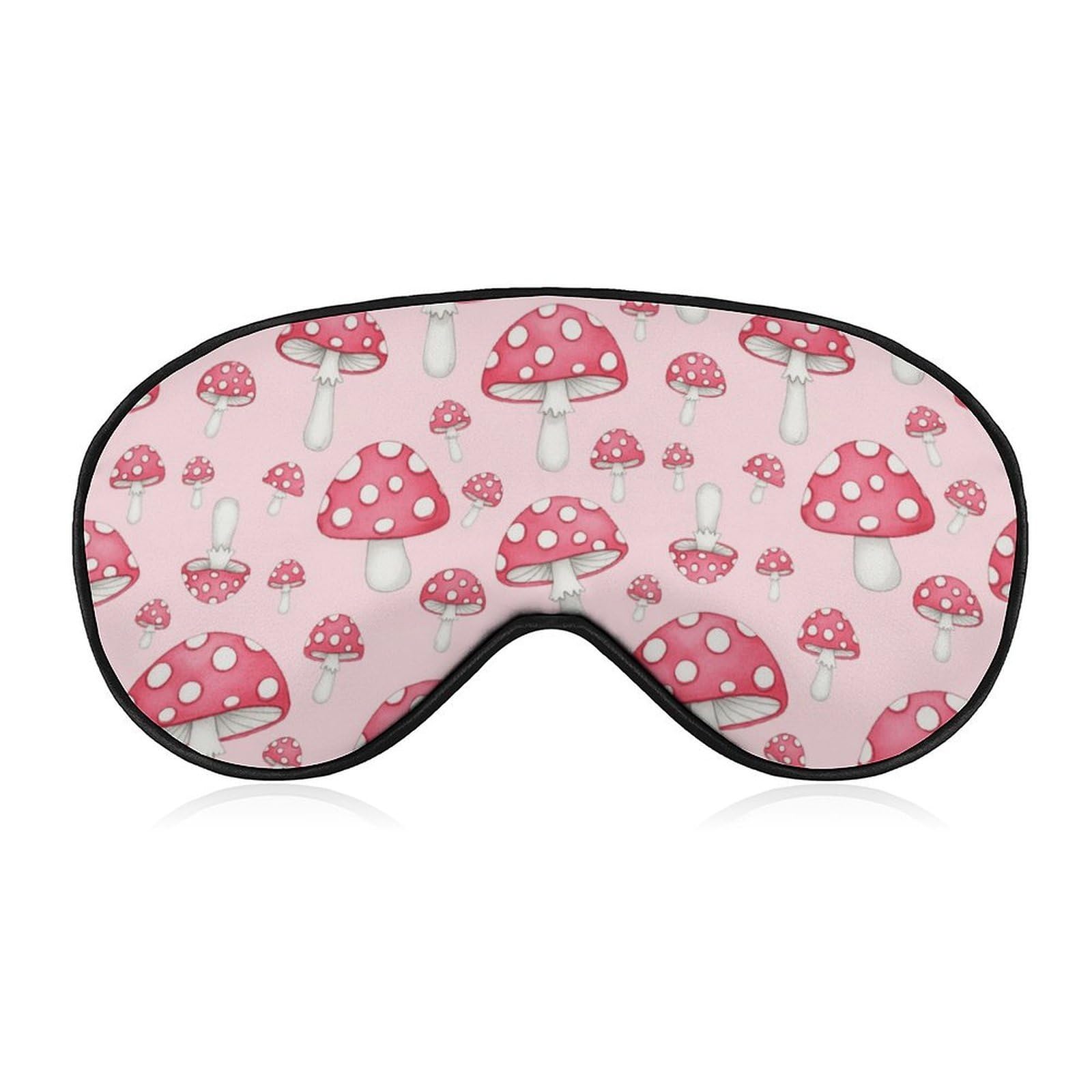 Sleep Mask Blackout Eye Mask for Sleeping Pink Mushrooms Night Blindfold for Men Women