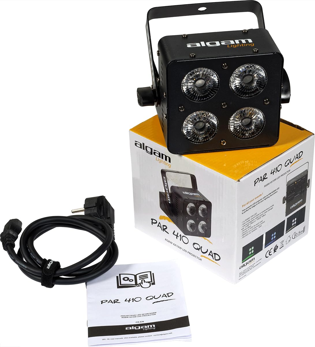 ALGAM LIGHTING - PAR 410 QUAD - Projecteur Par LED 4 x 10W RGBW - 125 x 125 x 110 mm - IP20